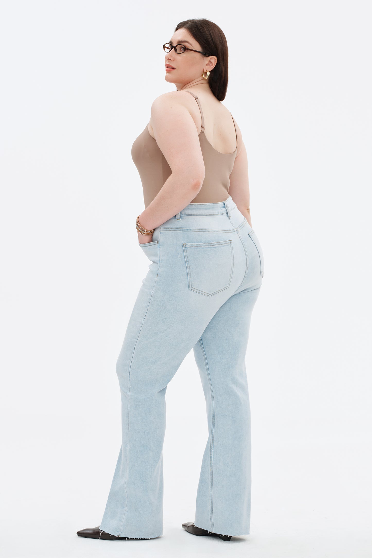 Plus Size High Rise Bootcut Denim Jeans OSF1149-P