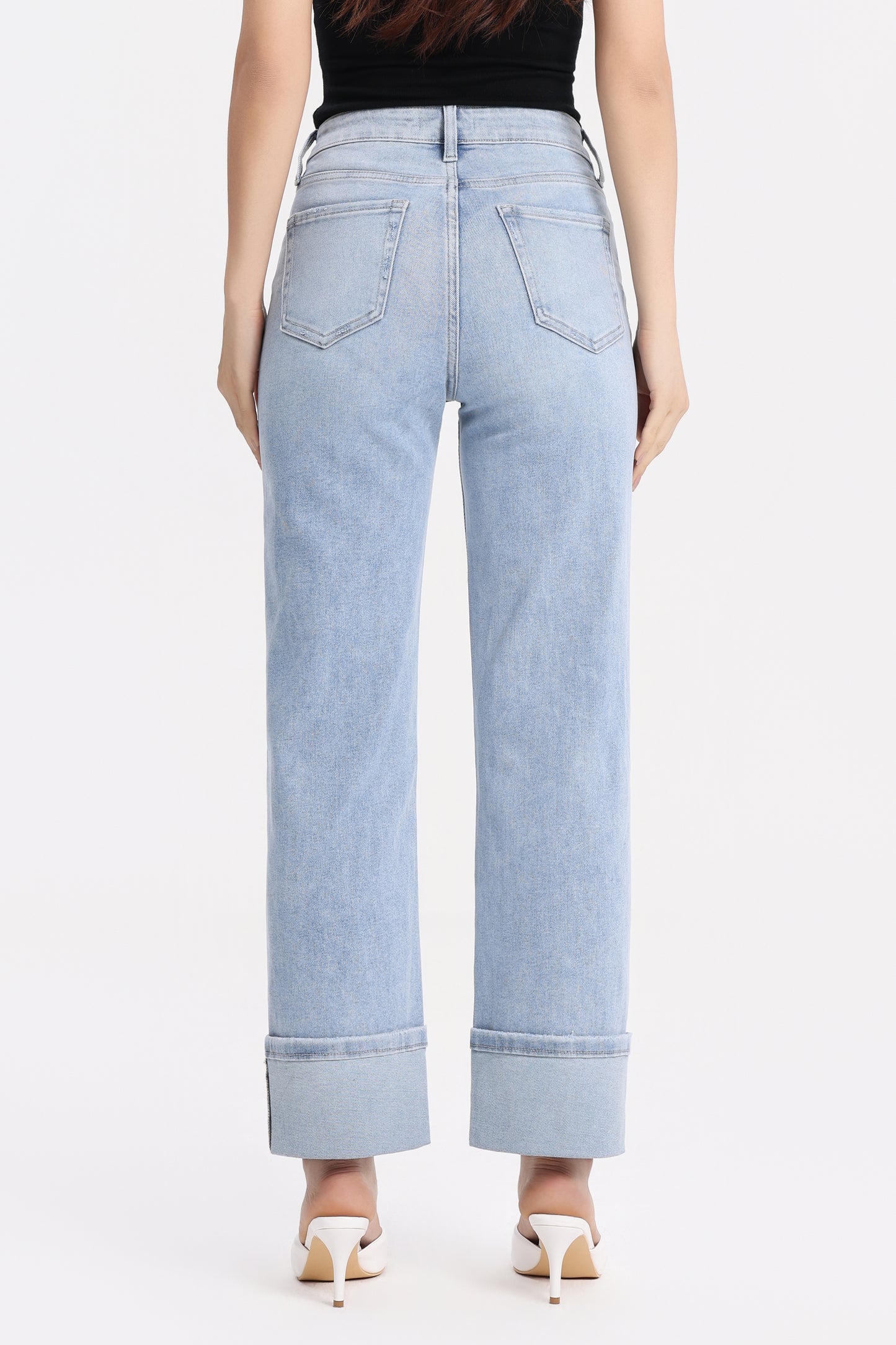 HIGH RISE STRAIGHT DENIM JEANS OST5030