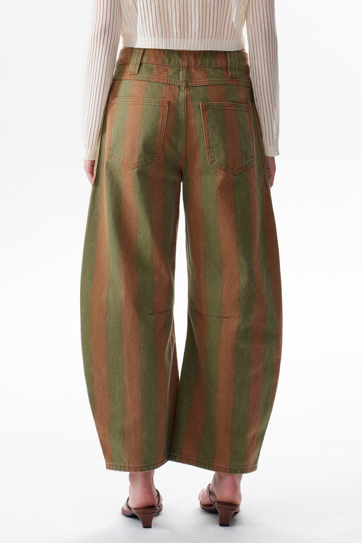 Baggy Bohemia Mid Rise Barrel Print Pants OSOX011