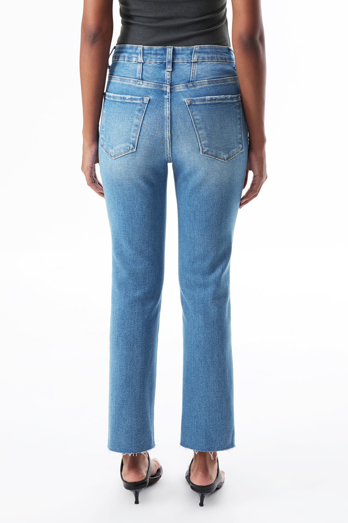 High Rise Straight Cropped Jeans ESFT620517-P