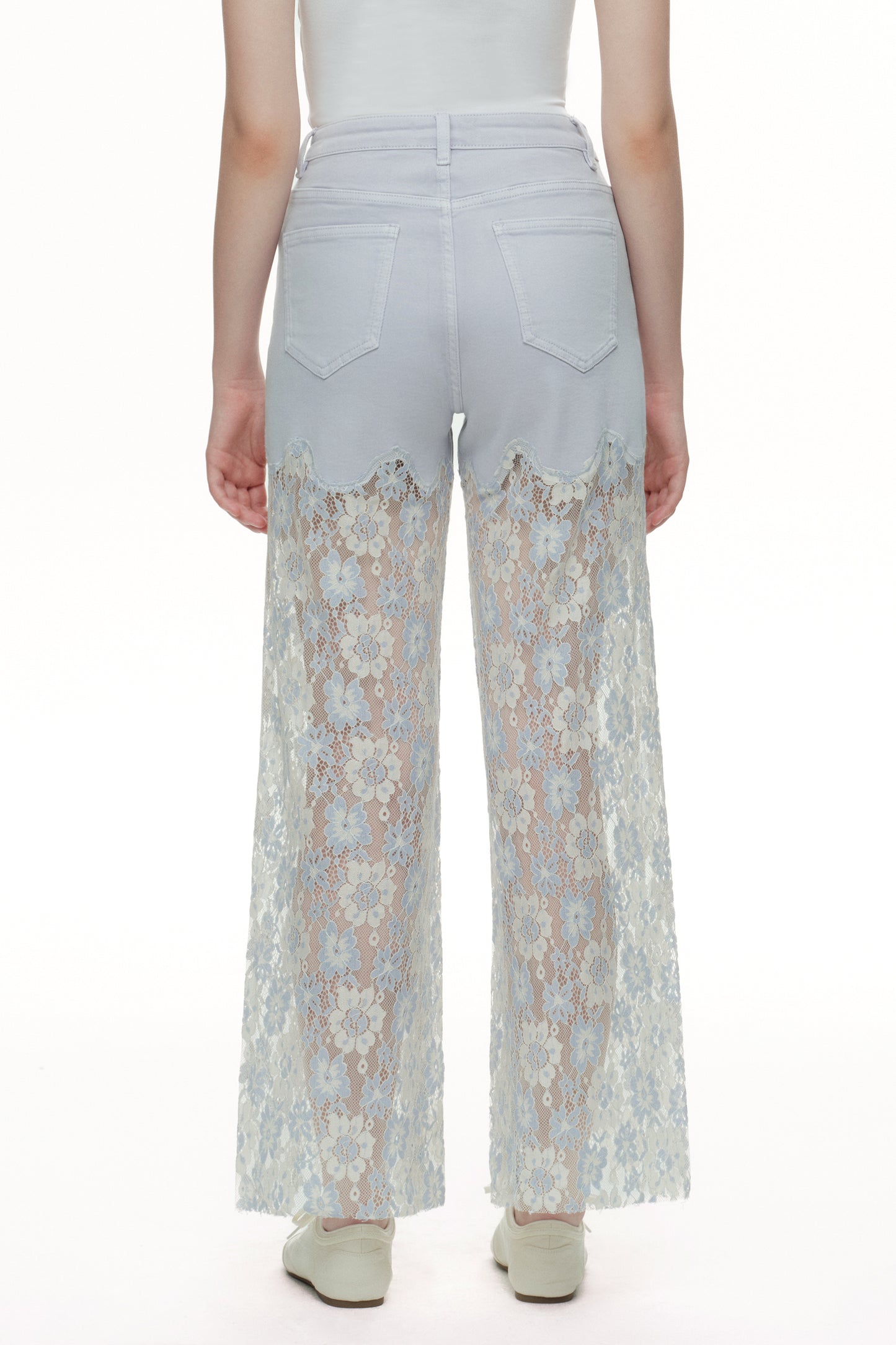 High Rise Lace Pants with Rhinestone OSW8027