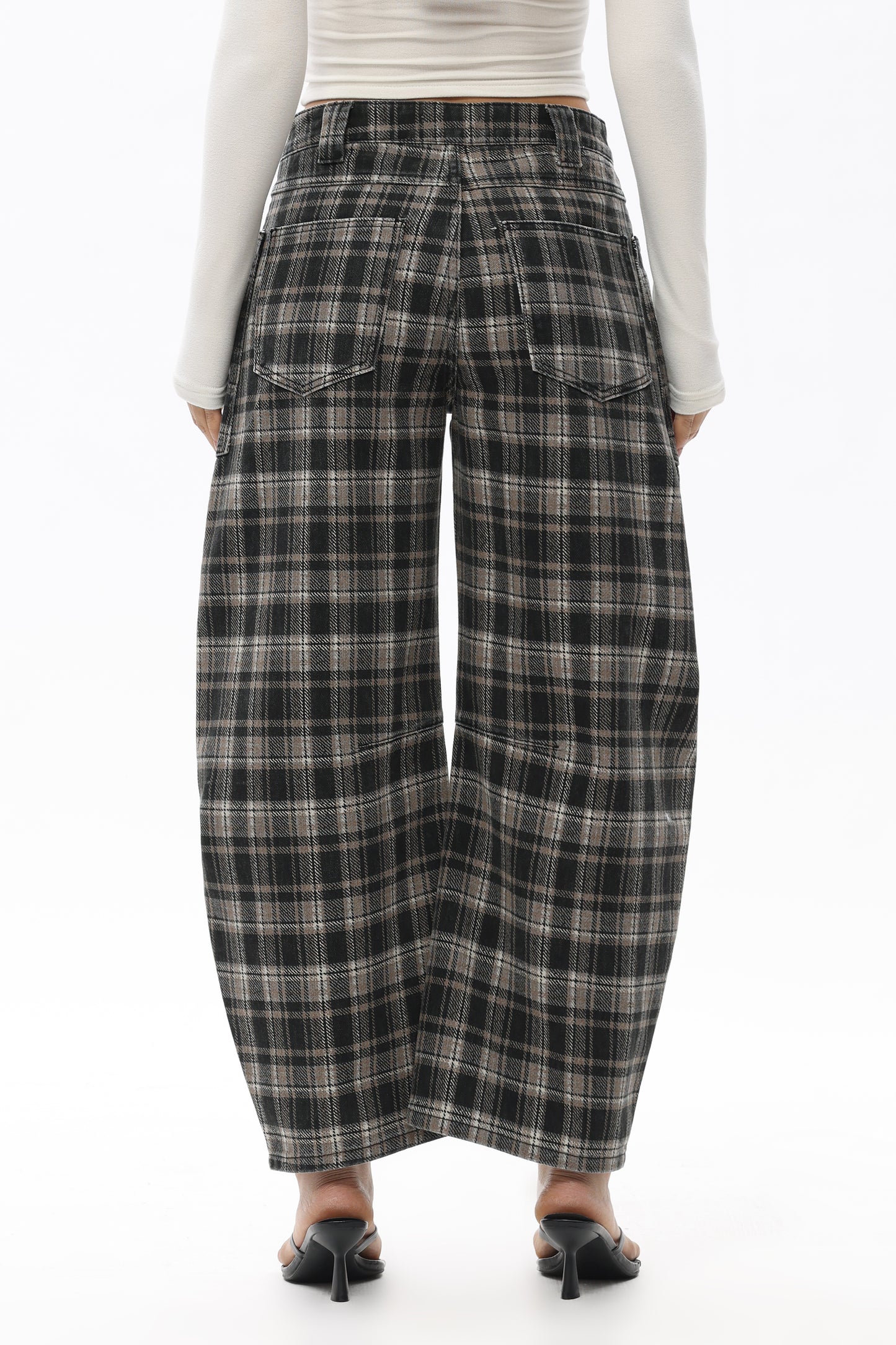Baggy Bohemia Mid Rise Barrel Print Pants OSOX011