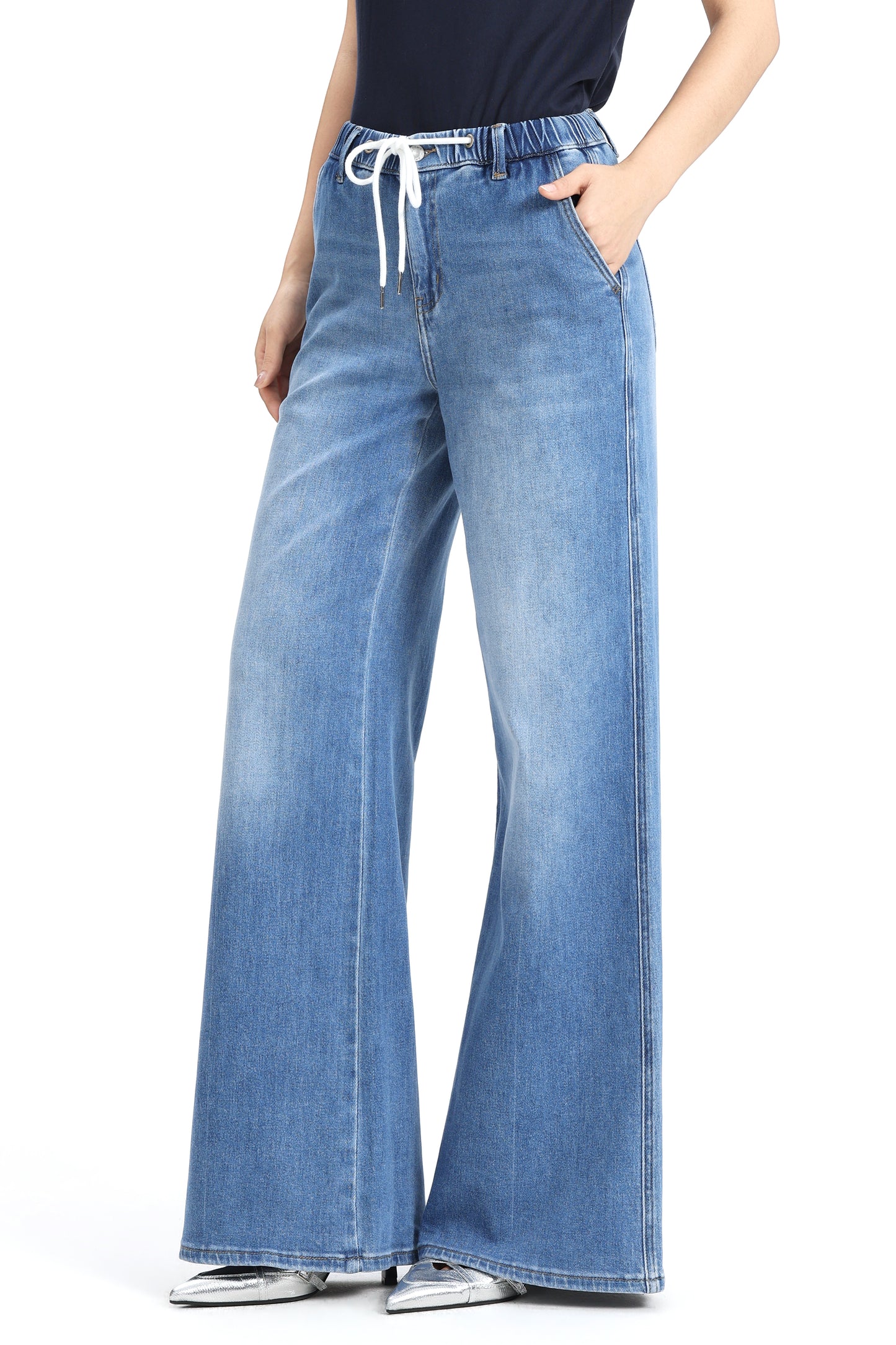 High Rise Wide Leg Denim Jeans OSW8093