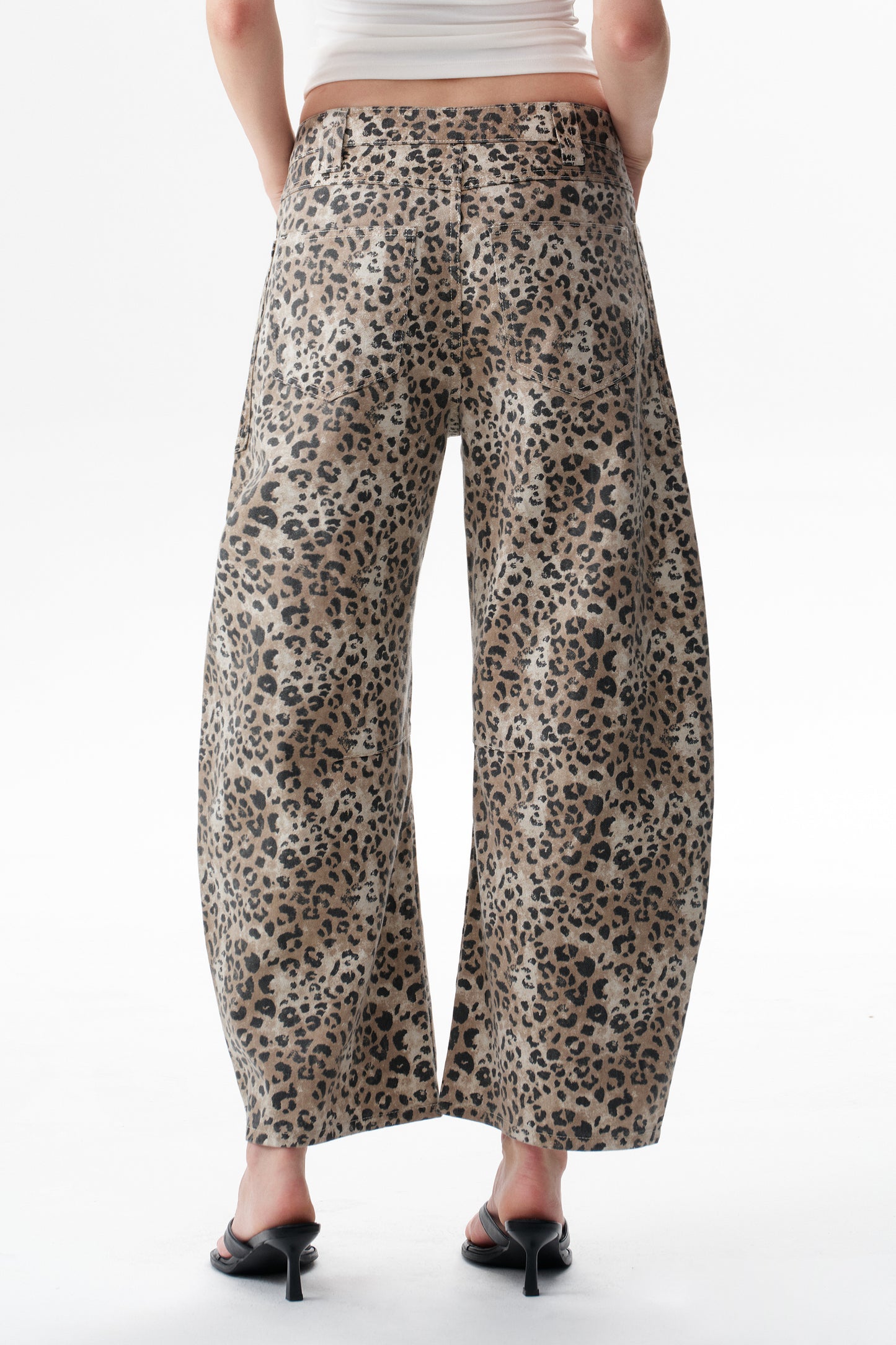 Baggy Bohemia Mid Rise Barrel Print Pants OSOX011