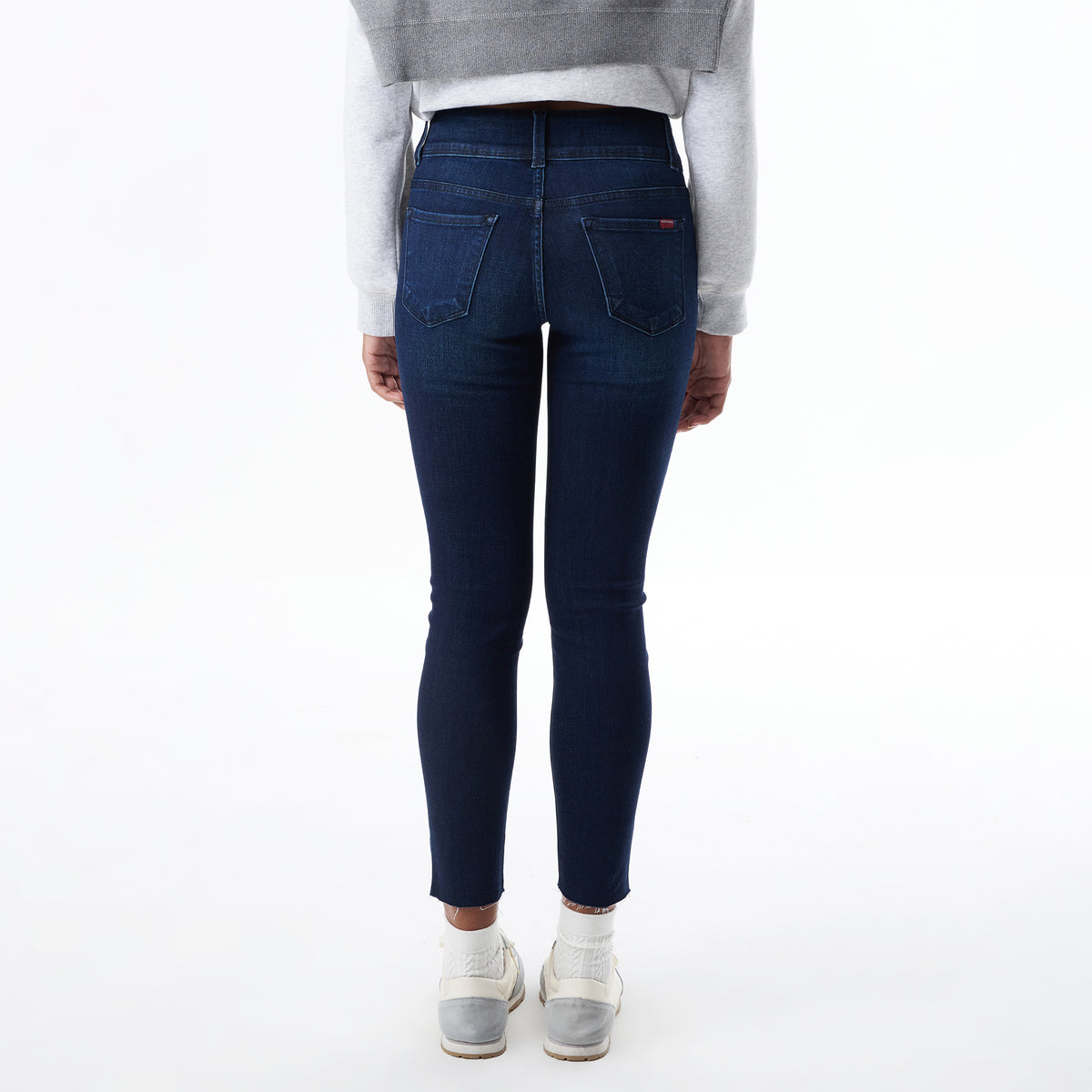 Plus Size Low Rise Skinny Cropped Jeans ESFS640203-P
