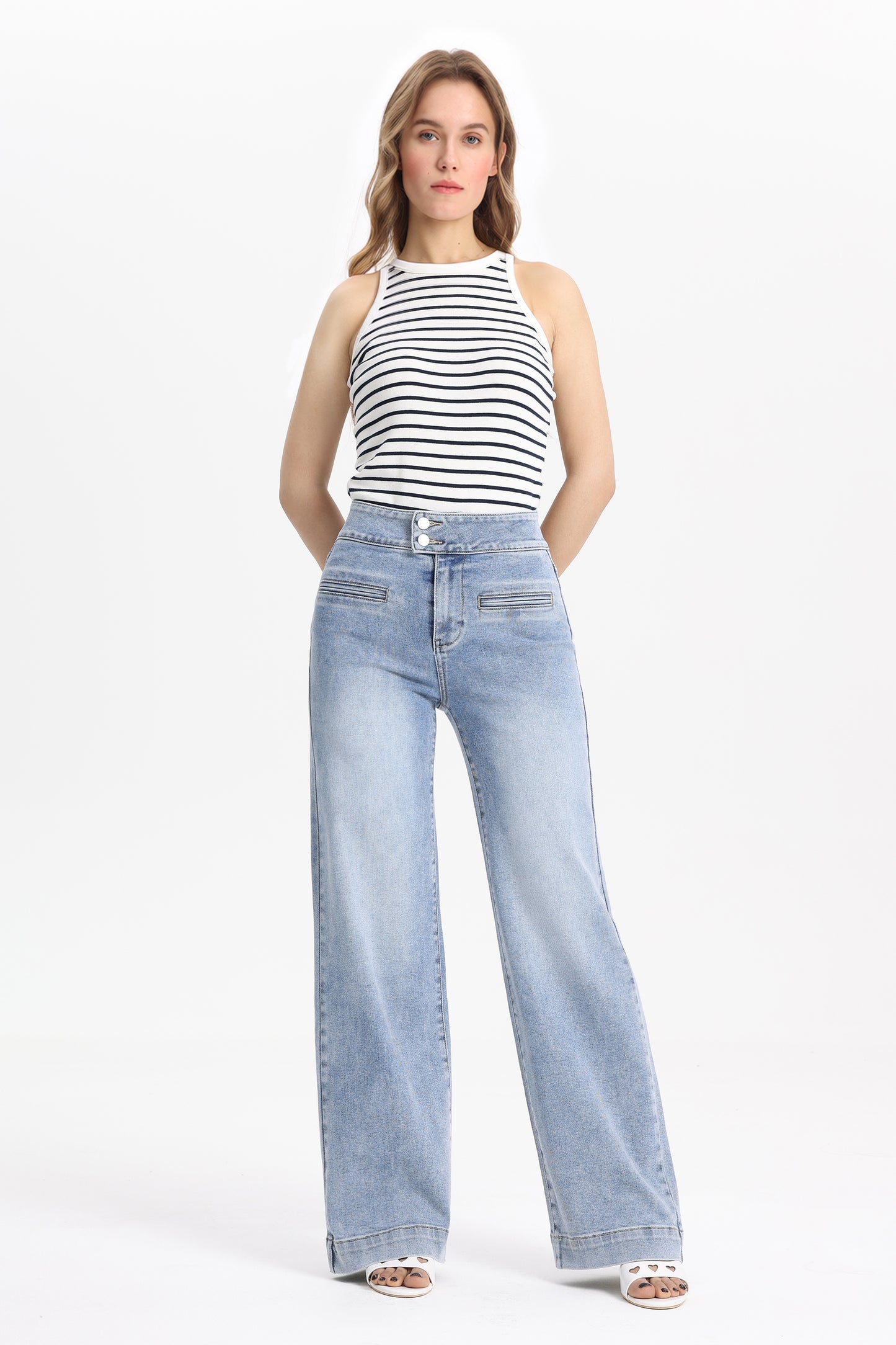 Modern Silhouette Super High Rise Wide Leg Jeans OSW8146