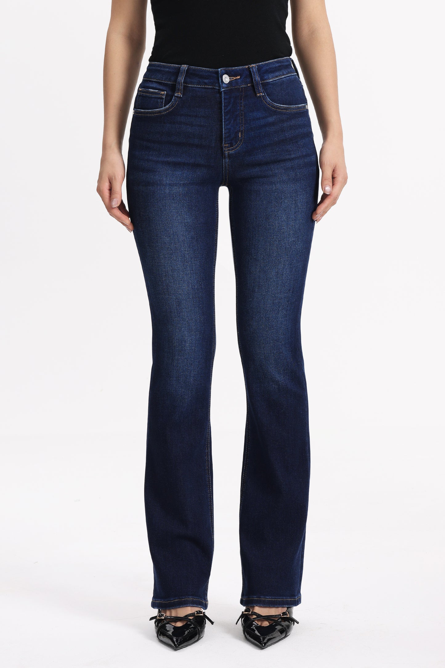 Mid Rise Bootcut Denim Jeans OSF1150
