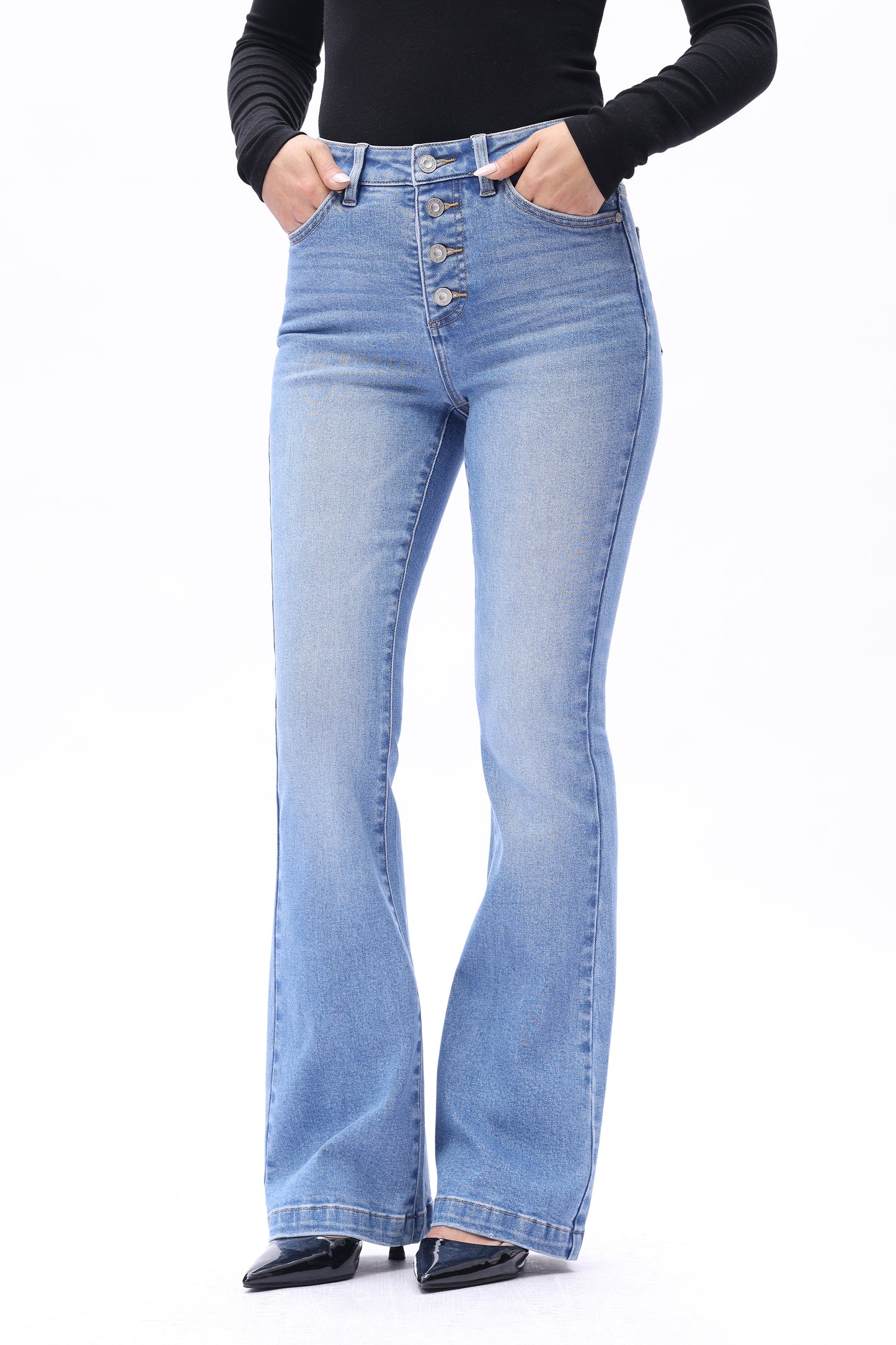 High Rise Bootcut Full Jeans ESFF620102