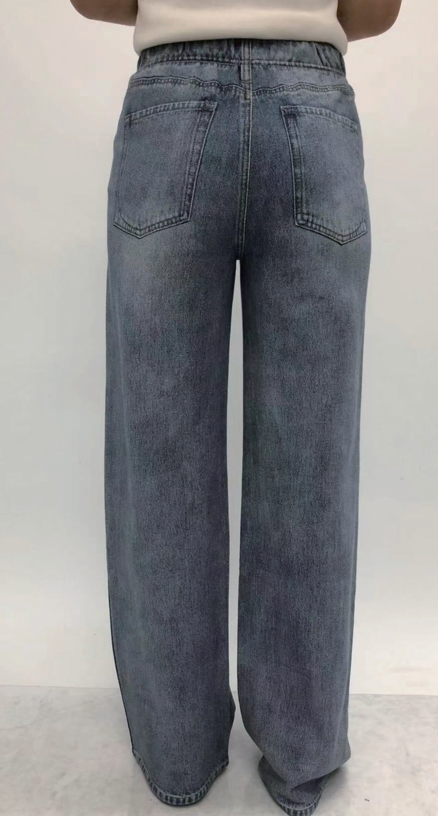 MID RISE DROP CROTCH WIDE LEG FULL PANTS ESFW640844