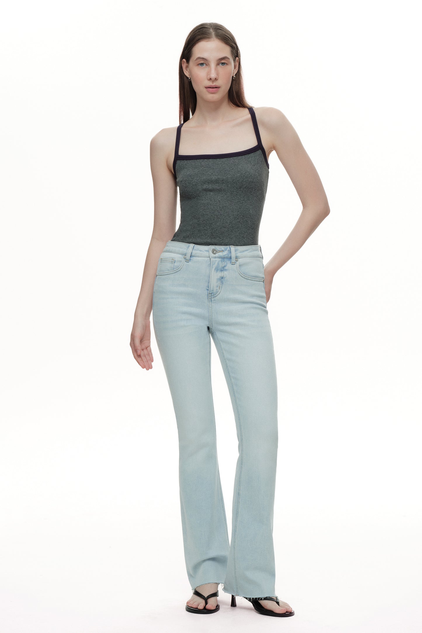High Rise Bootcut Denim Jeans OSF1149