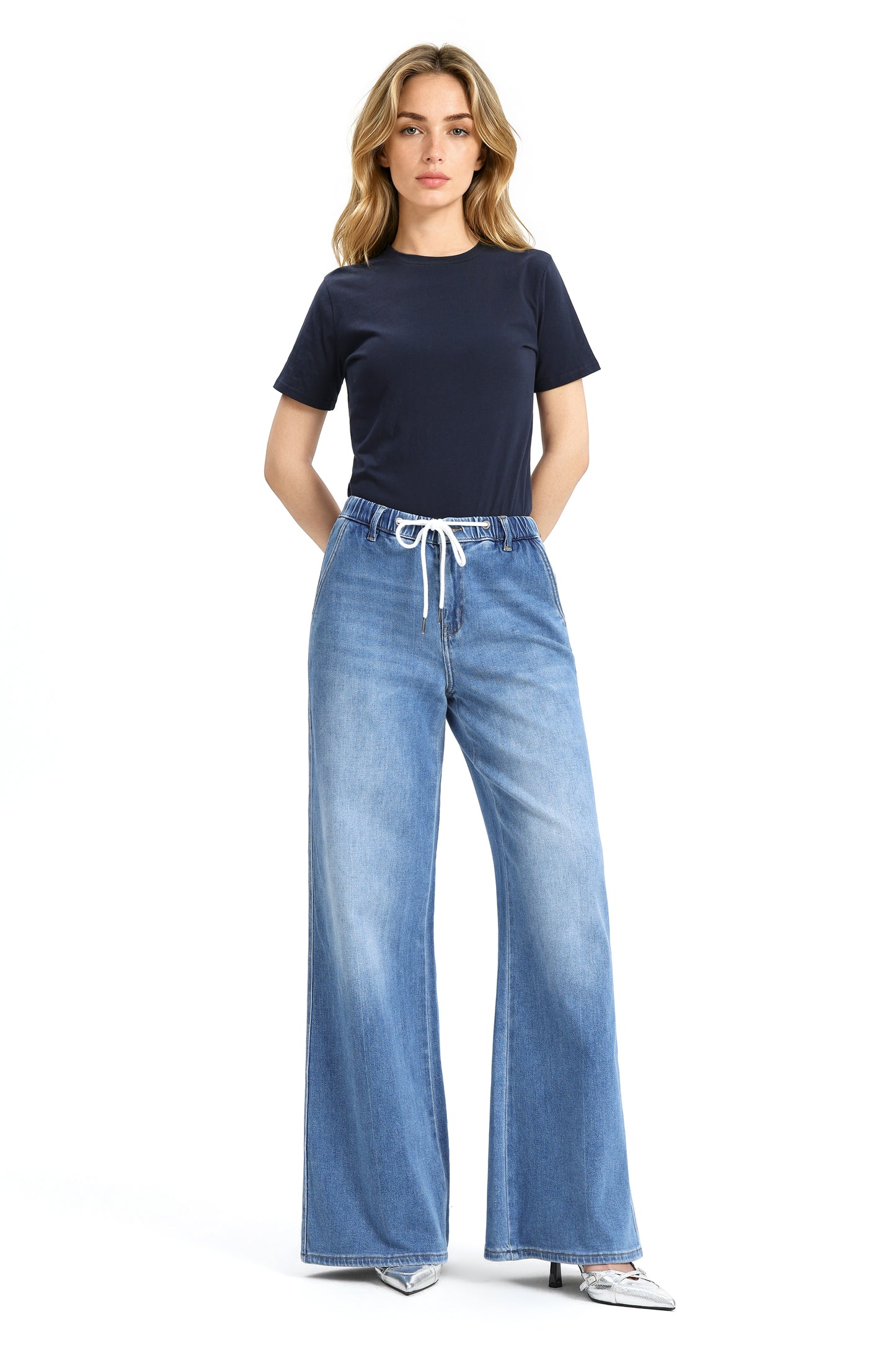 High Rise Wide Leg Denim Jeans OSW8093
