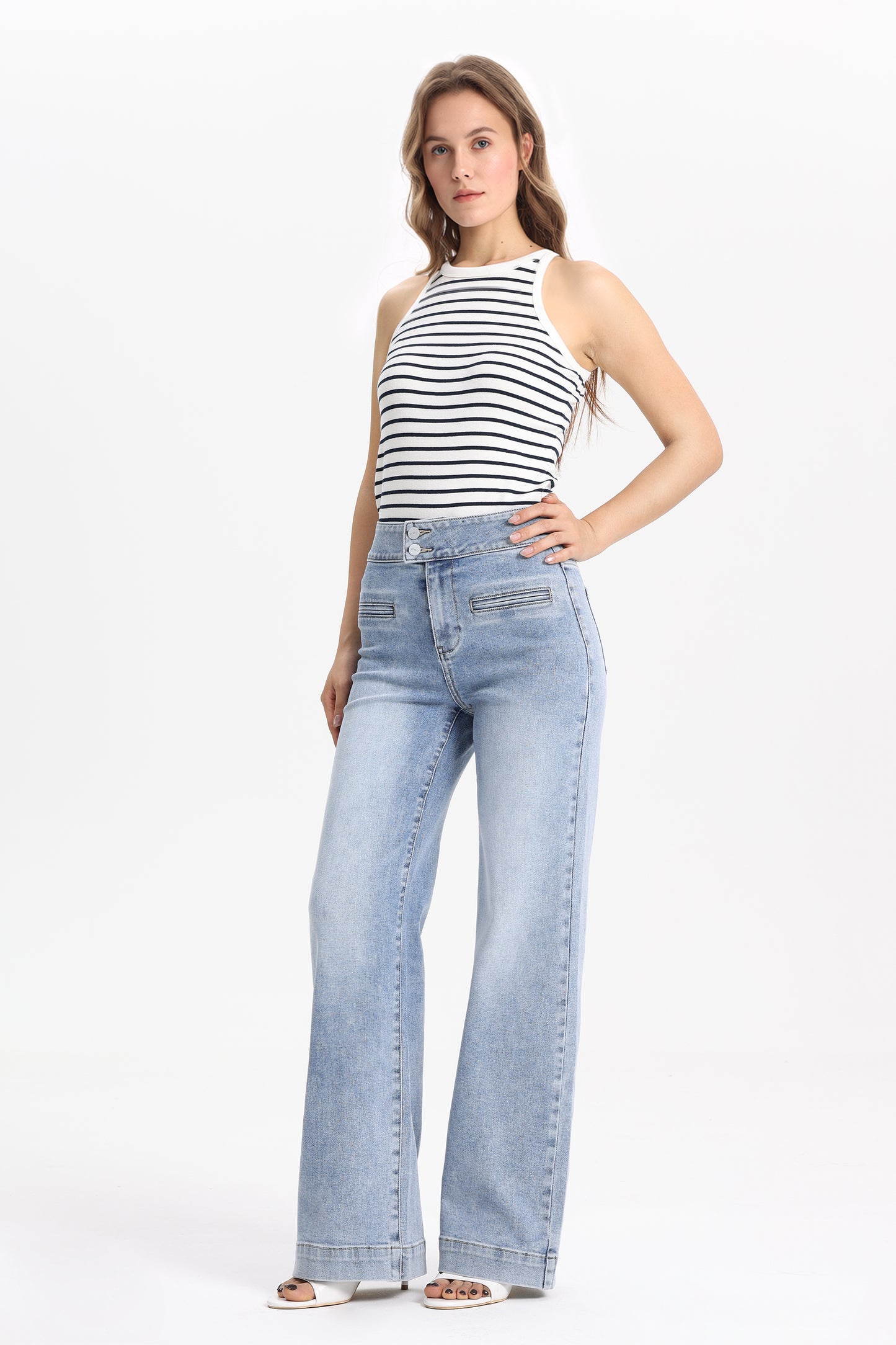 Modern Silhouette Super High Rise Wide Leg Jeans OSW8146