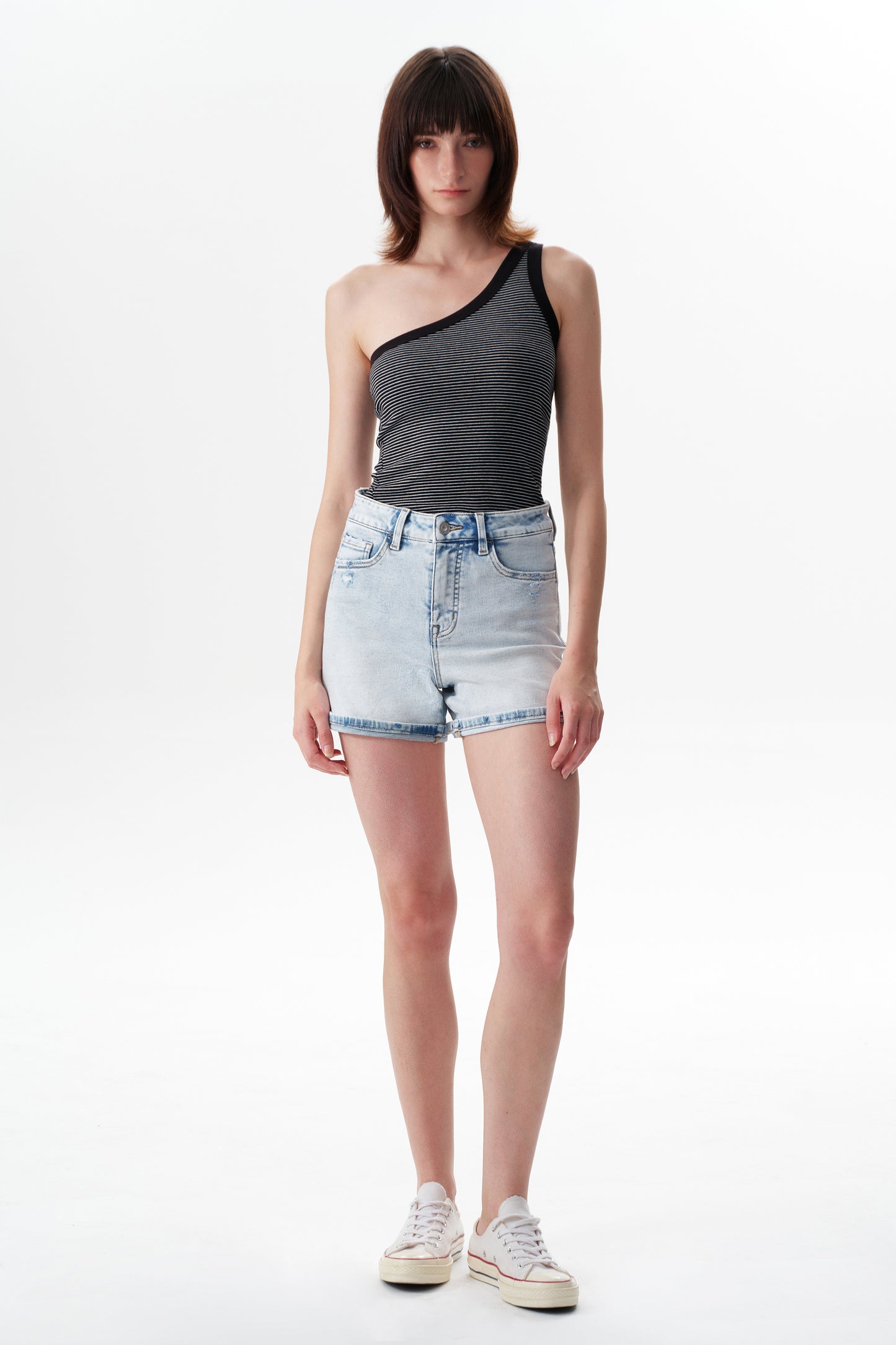 High Rise Denim Shorts OSH6018