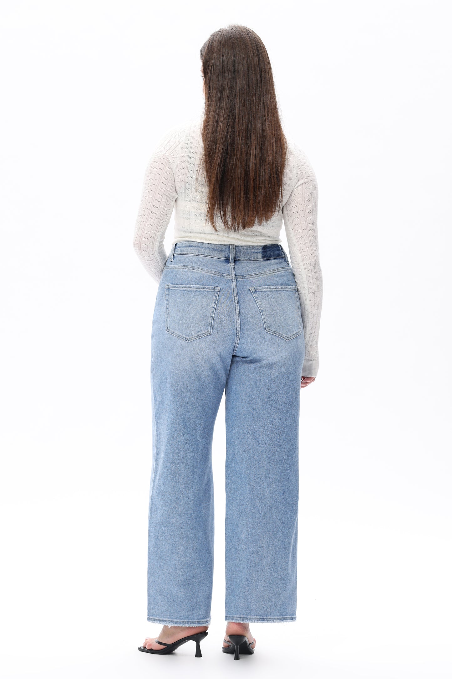 Plus Size High Waist Relaxed Tapered Jeans OST5024-P