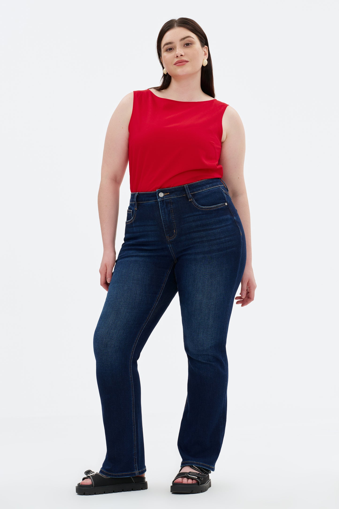 MID RISE BOOTCUT DENIM JEANS OSF1150-P