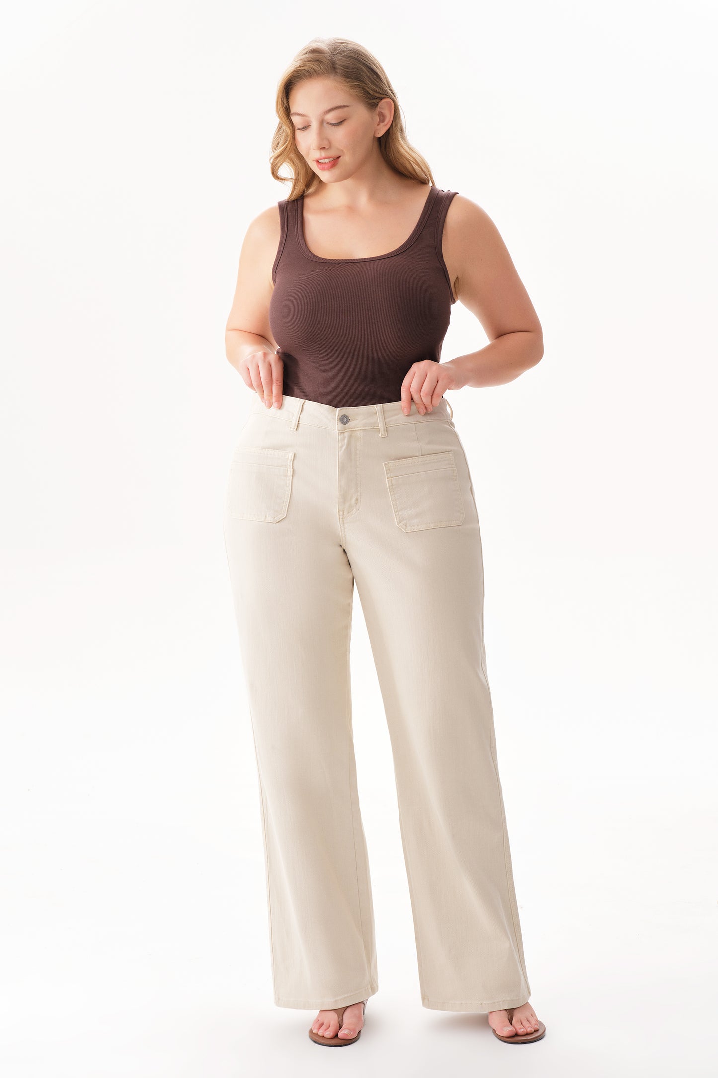Mid Rise Straight Pants OST5068-P