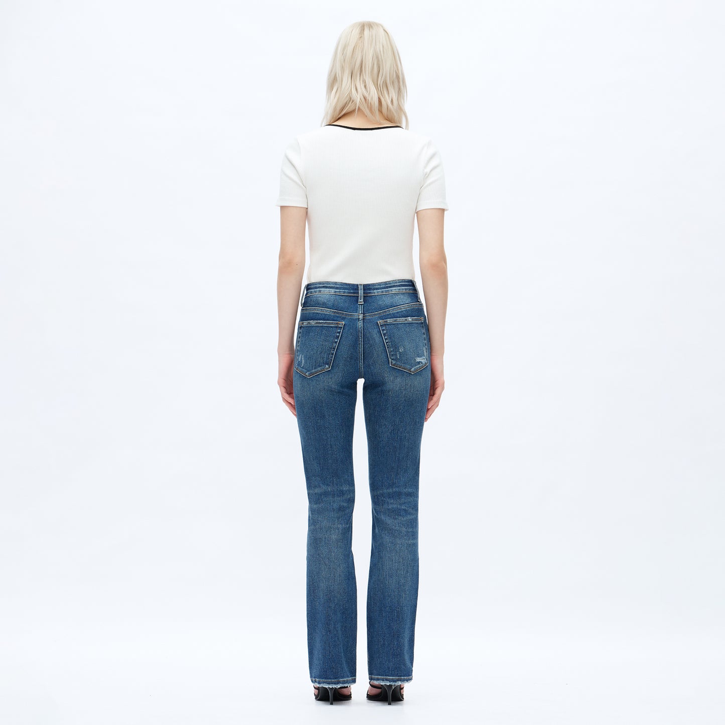 Mid Rise Straight Denim Jeans OSTM5001EC