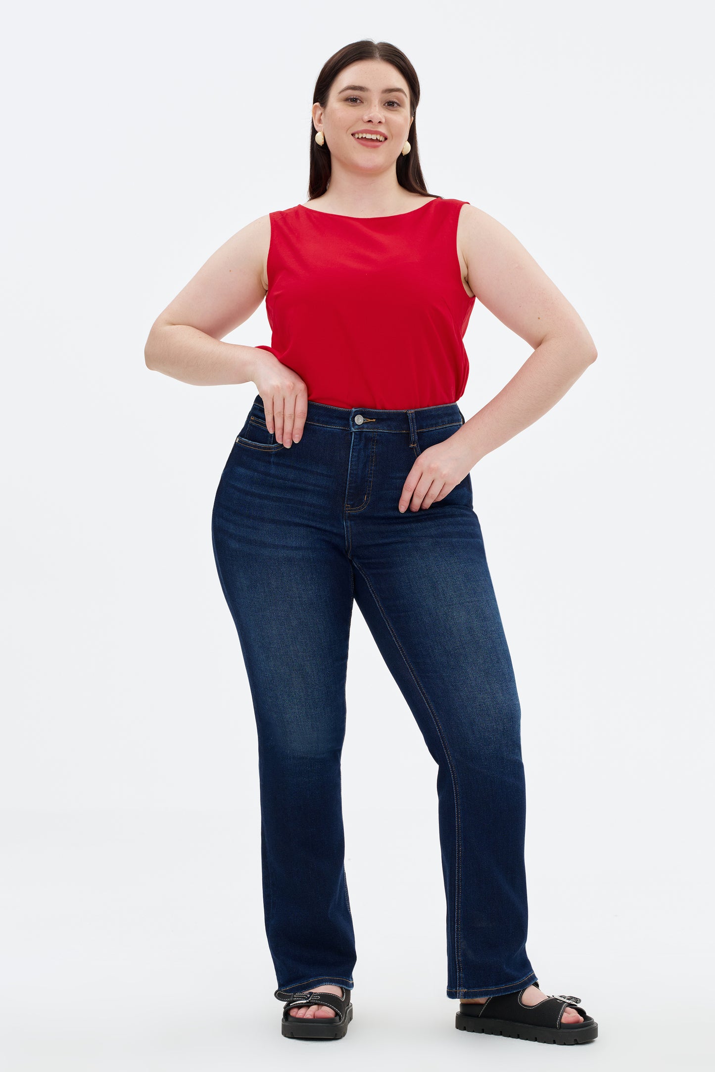 MID RISE BOOTCUT DENIM JEANS OSF1150-P