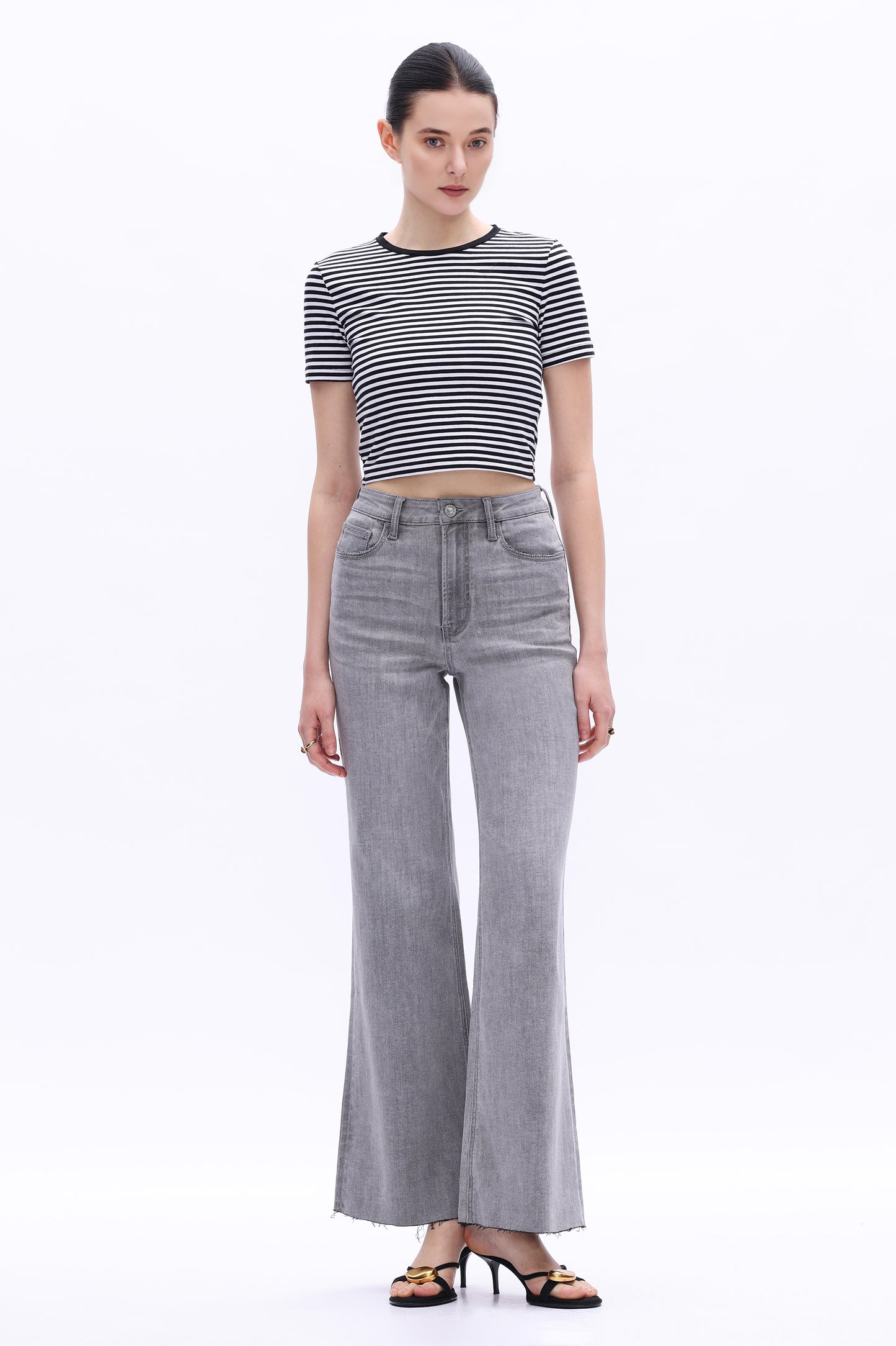 Super High Rise Retro Wide Leg Denim Jeans OSW8101