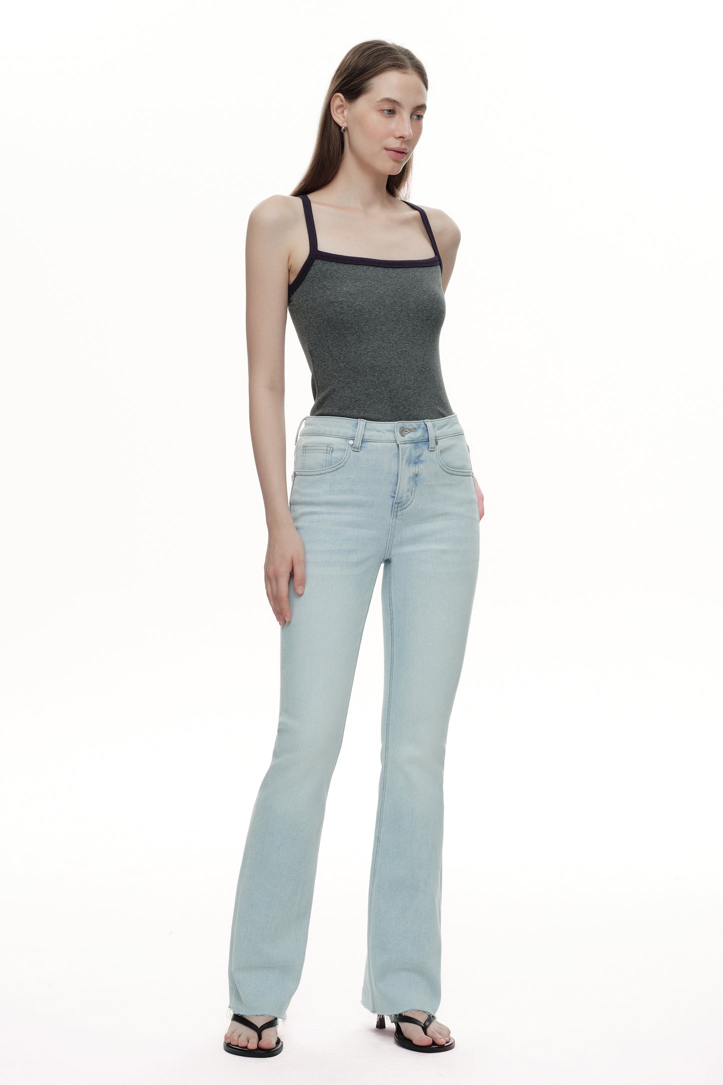 High Rise Bootcut Denim Jeans OSF1149