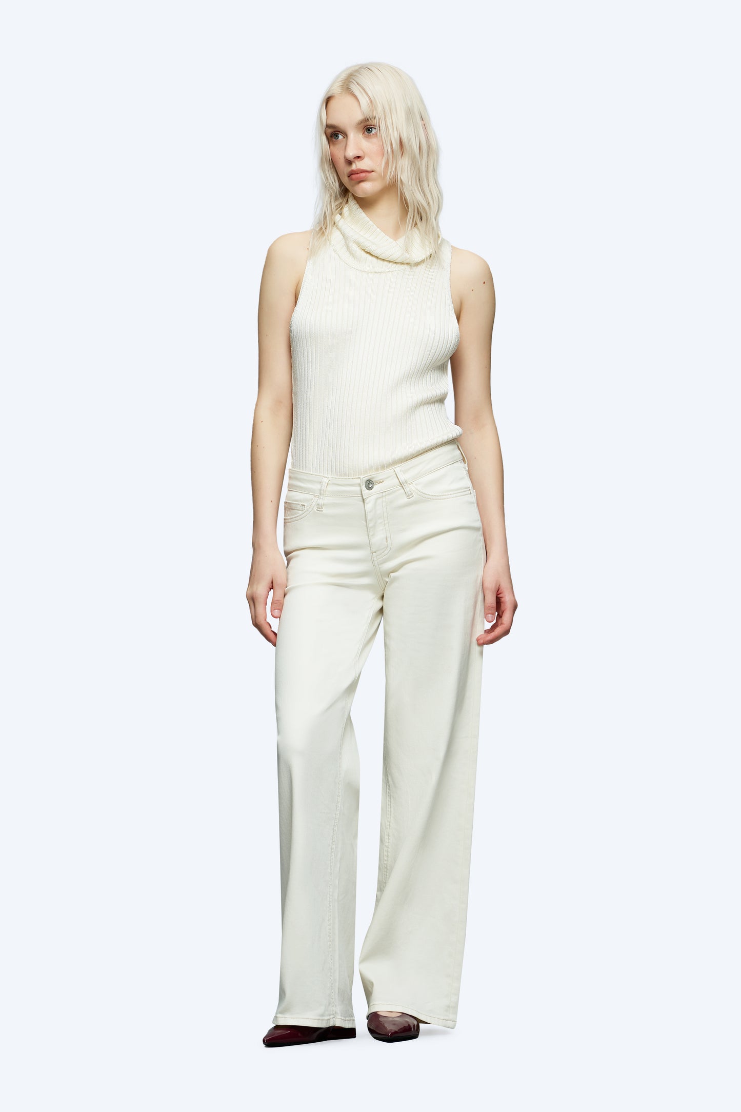 MID RISE BAGGY BBL WIDE LEG DENIM JEANS OSW8001