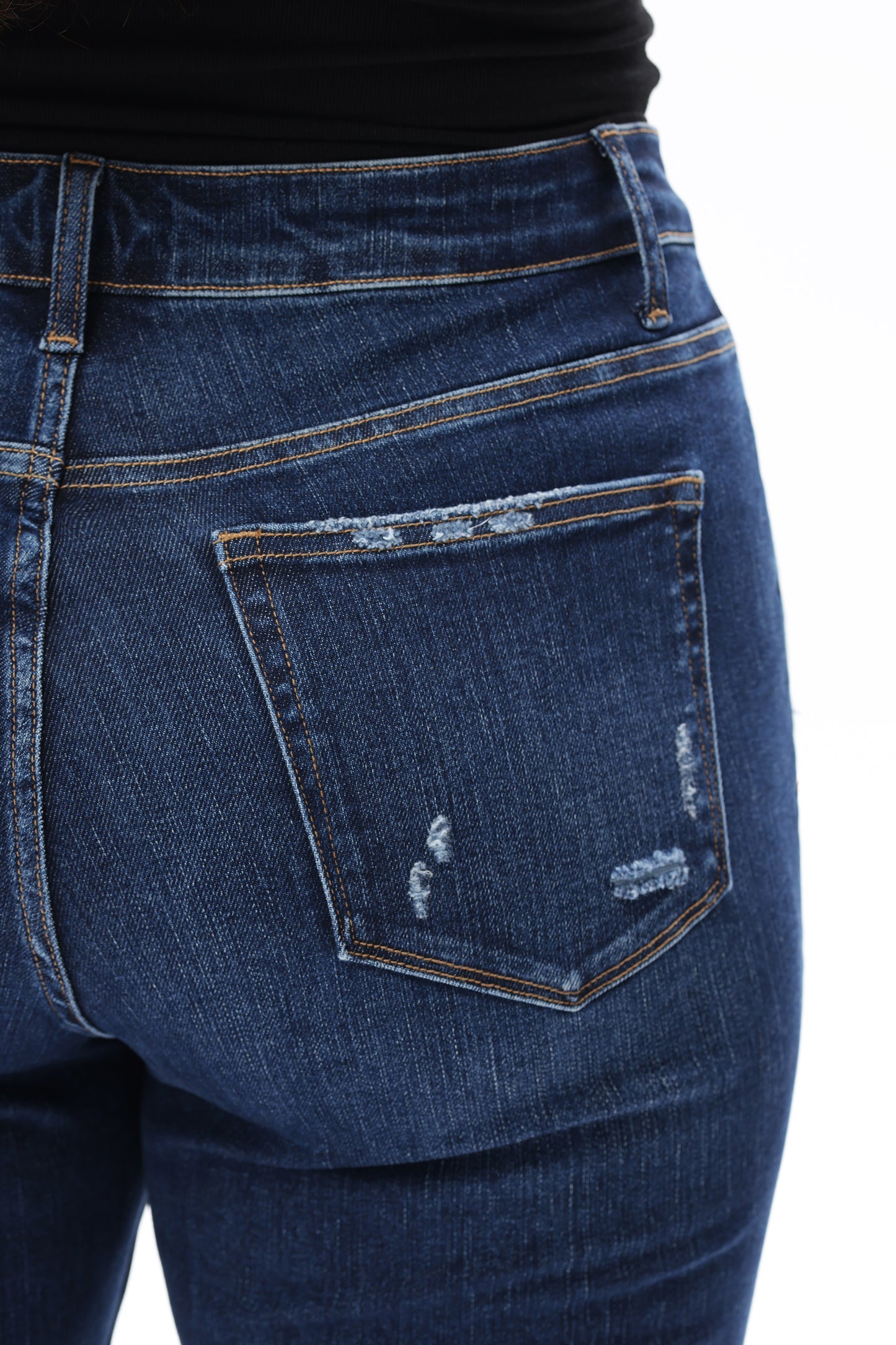Plue Size Mid Rise Straight Denim Jeans OSTM5001EC-P