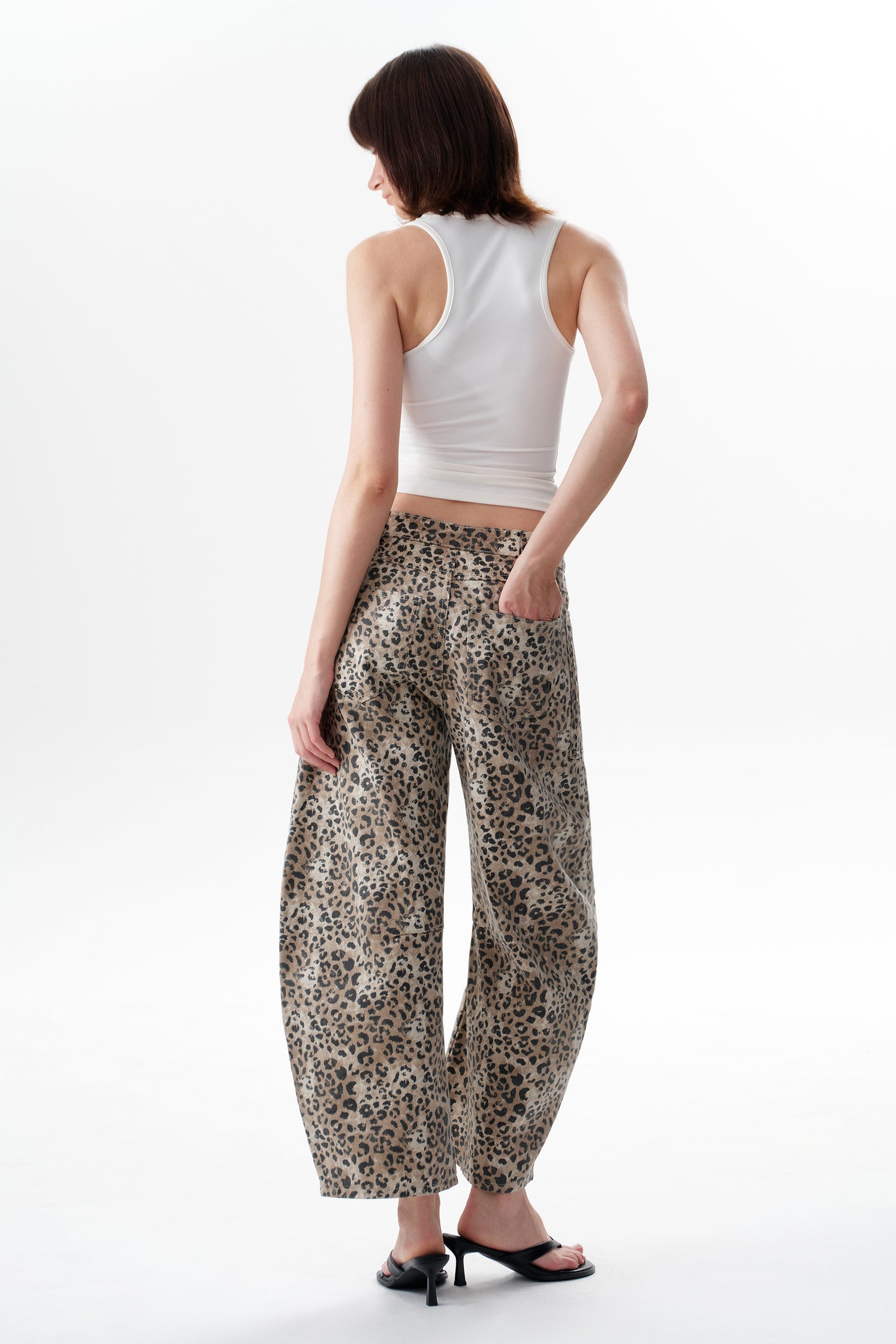 Baggy Bohemia Mid Rise Barrel Print Pants OSOX011