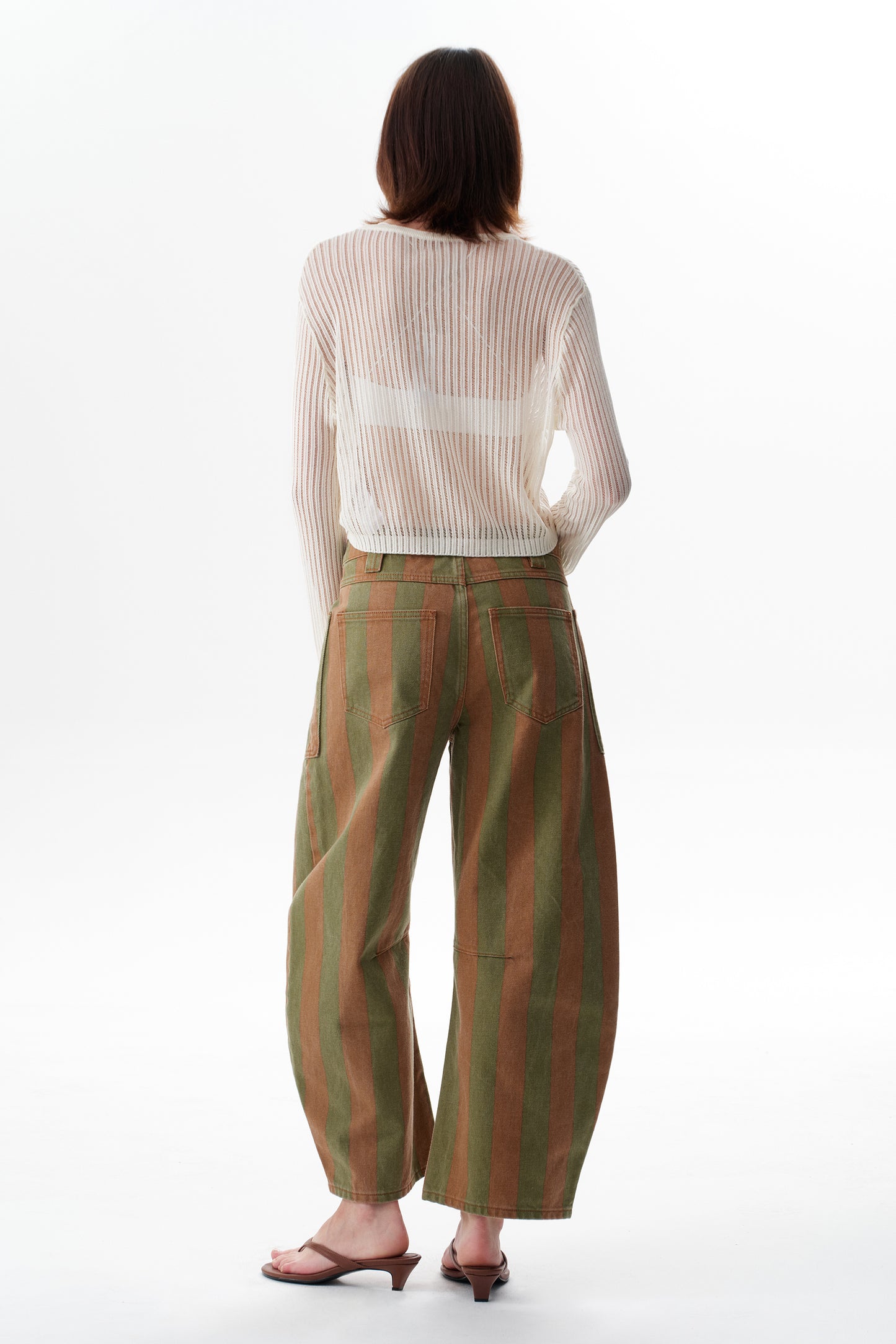 Baggy Bohemia Mid Rise Barrel Print Pants OSOX011
