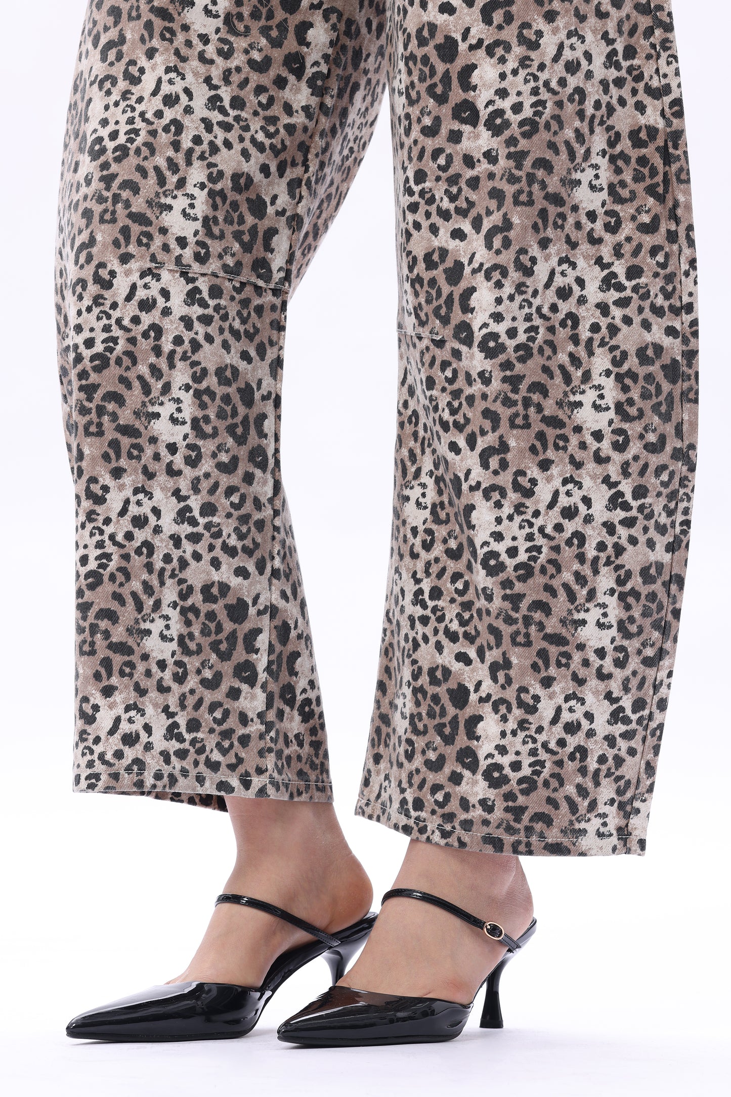 Baggy Bohemia Mid Rise Barrel Print Pants OSOX011