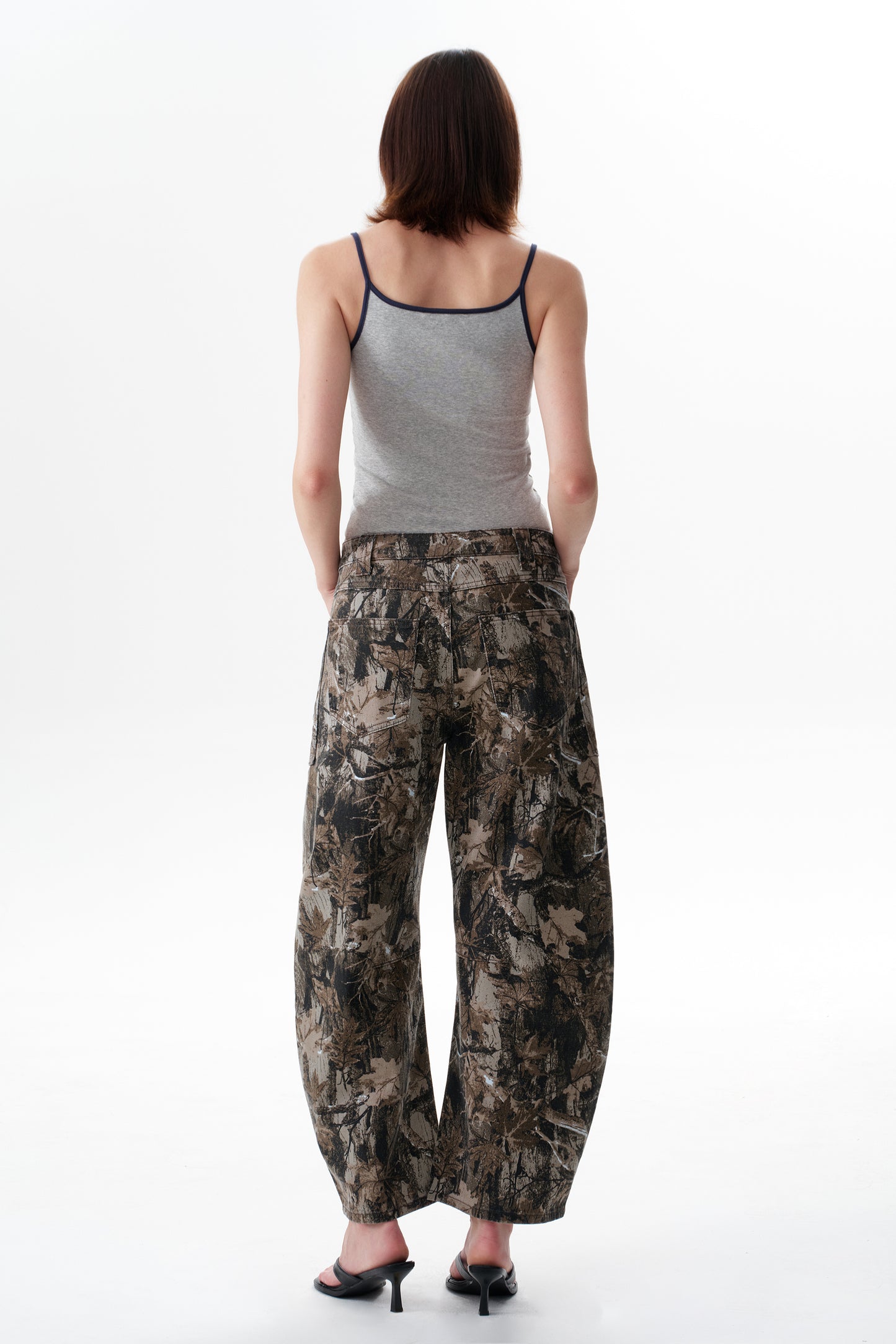 Baggy Bohemia Mid Rise Barrel Print Pants OSOX011