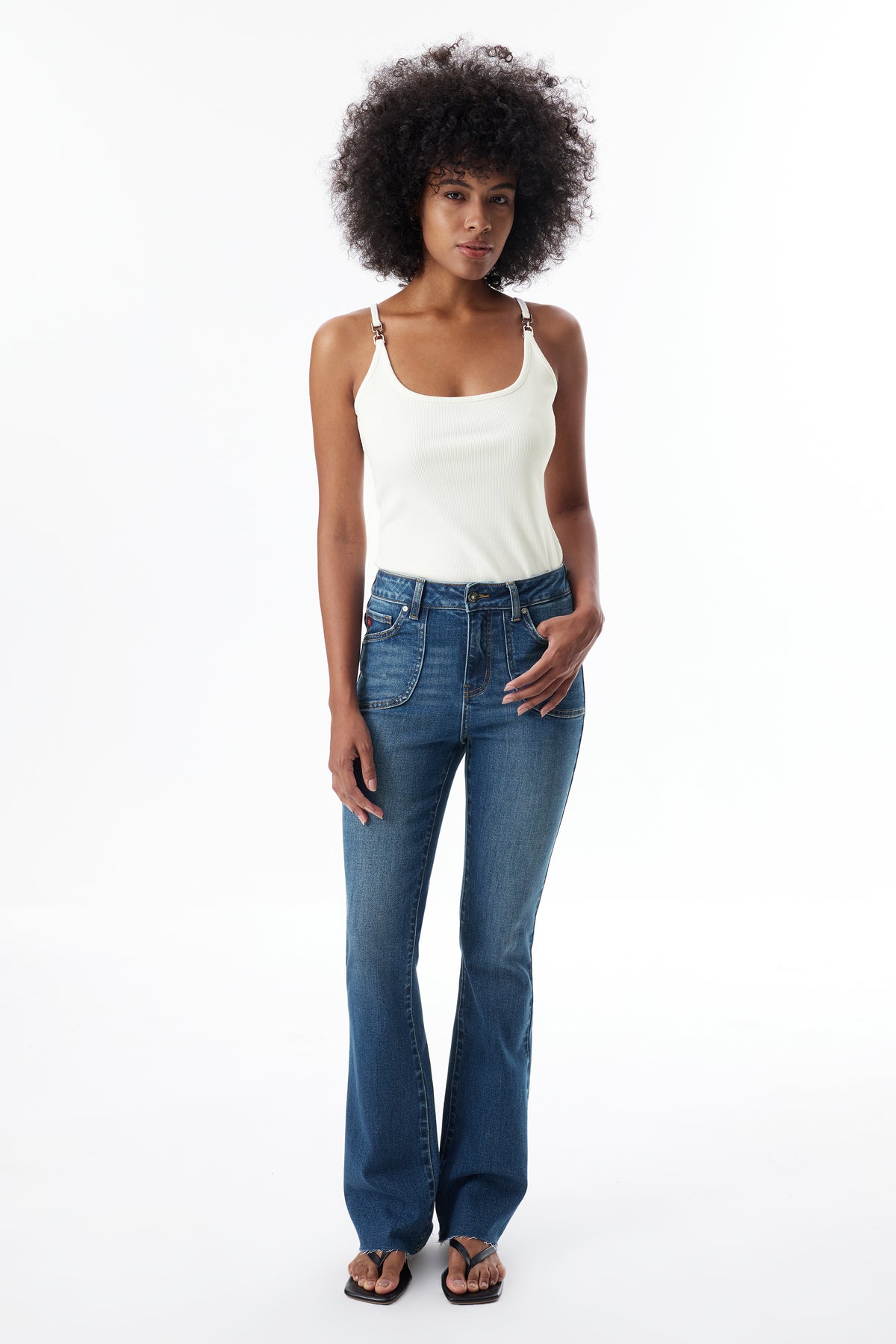 The Nova High Rise Bootcut Full Jeans ESFF640111
