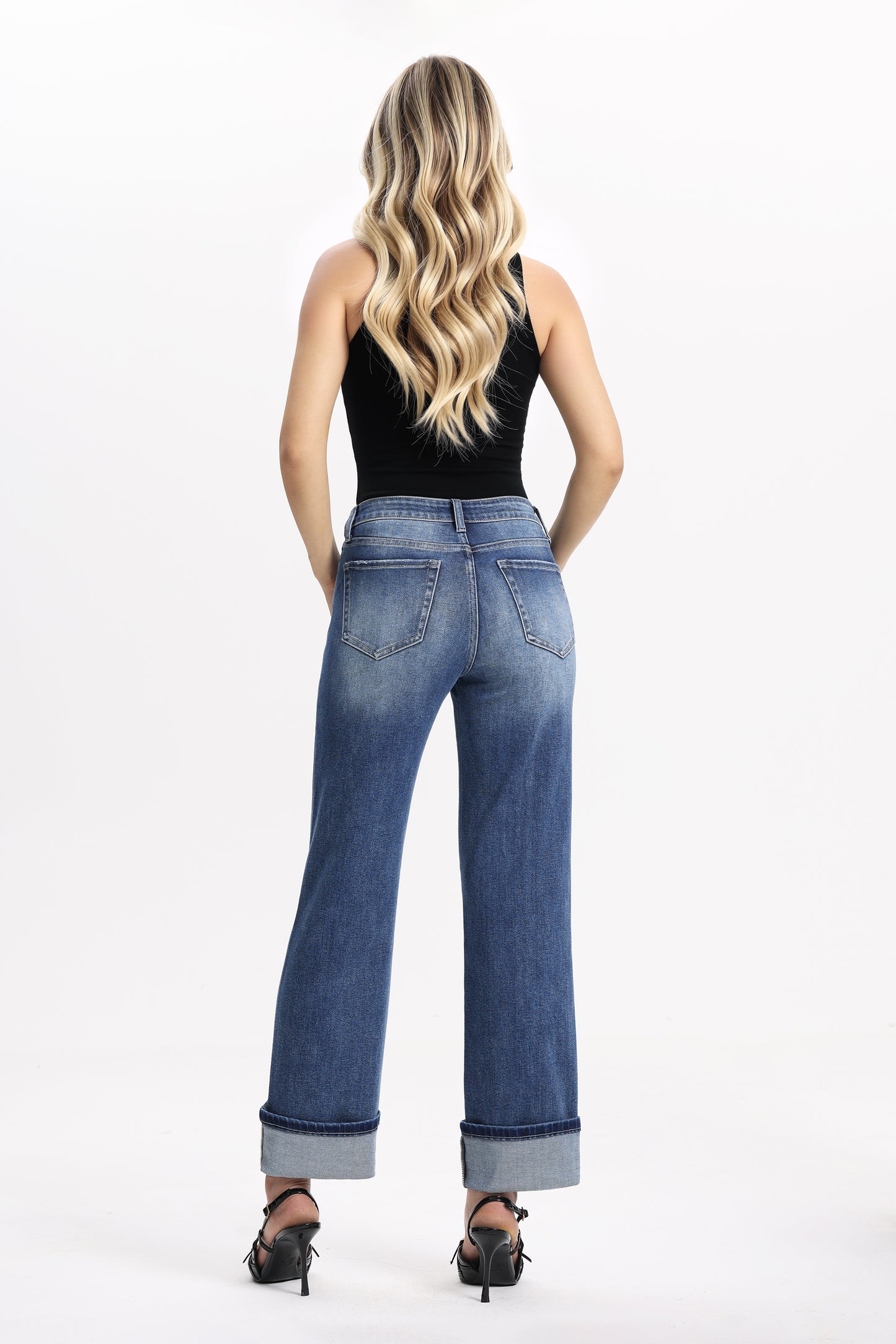 High Rise Relaxed Straight Jeans OST5033