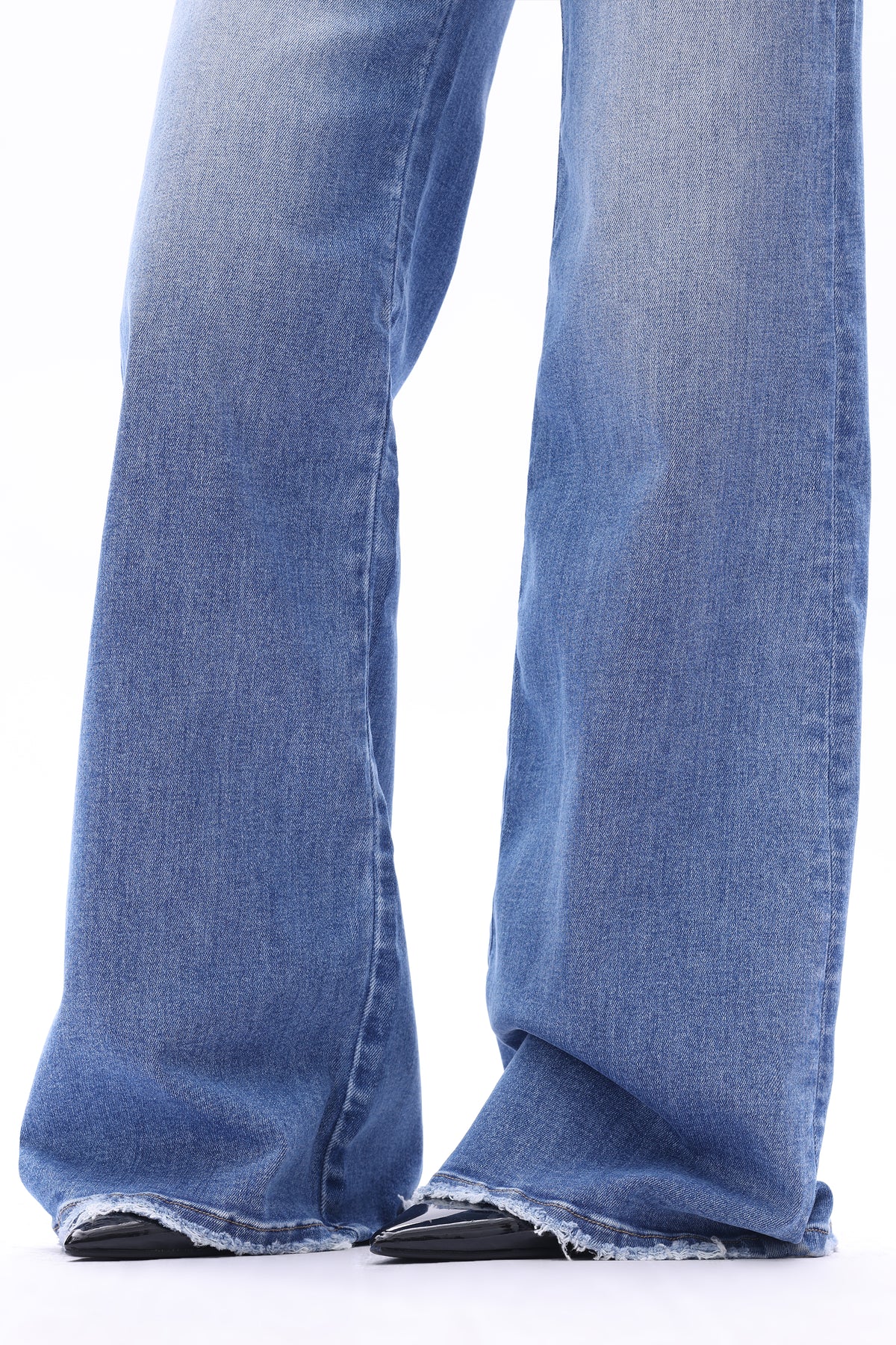 Plus Super High Rise Flared Wide Leg Tall Jeans ESFW630817-P