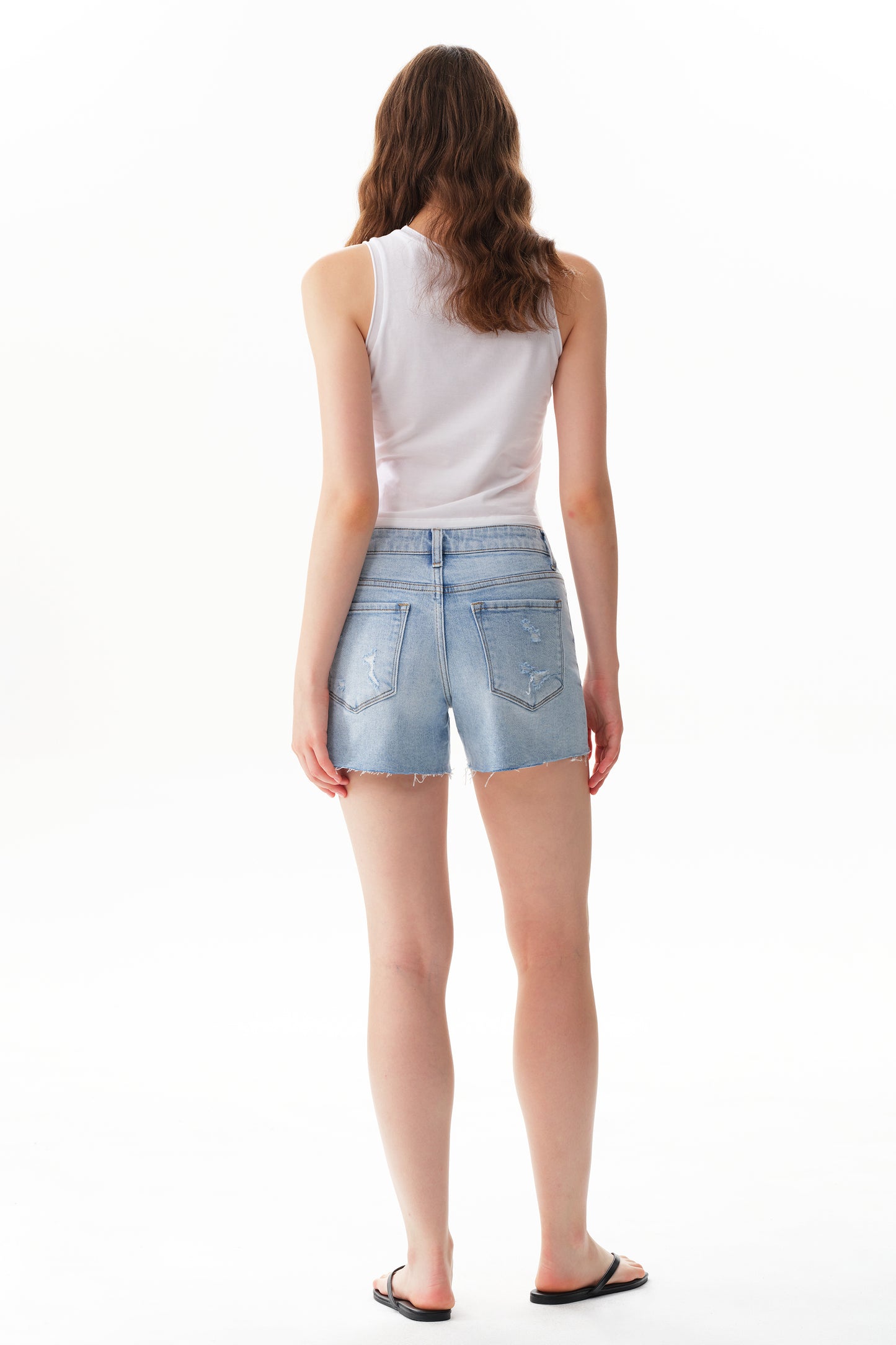 Mid Rise Denim Shorts OSH6026