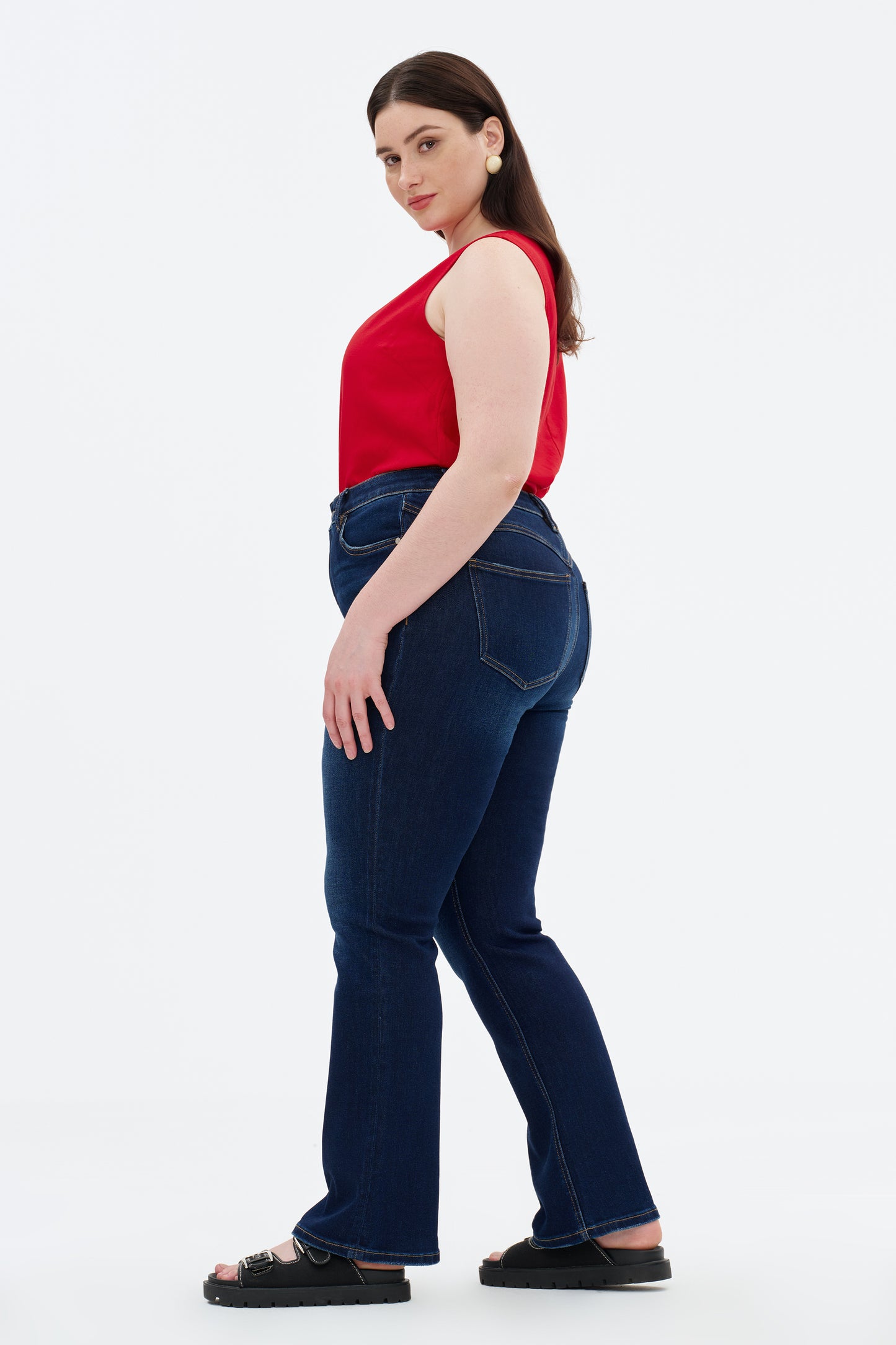 MID RISE BOOTCUT DENIM JEANS OSF1150-P