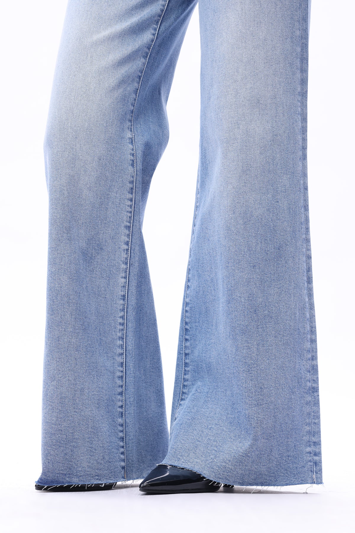 Mid High Rise Flared Wide Leg Tall Jeans ESFW640843