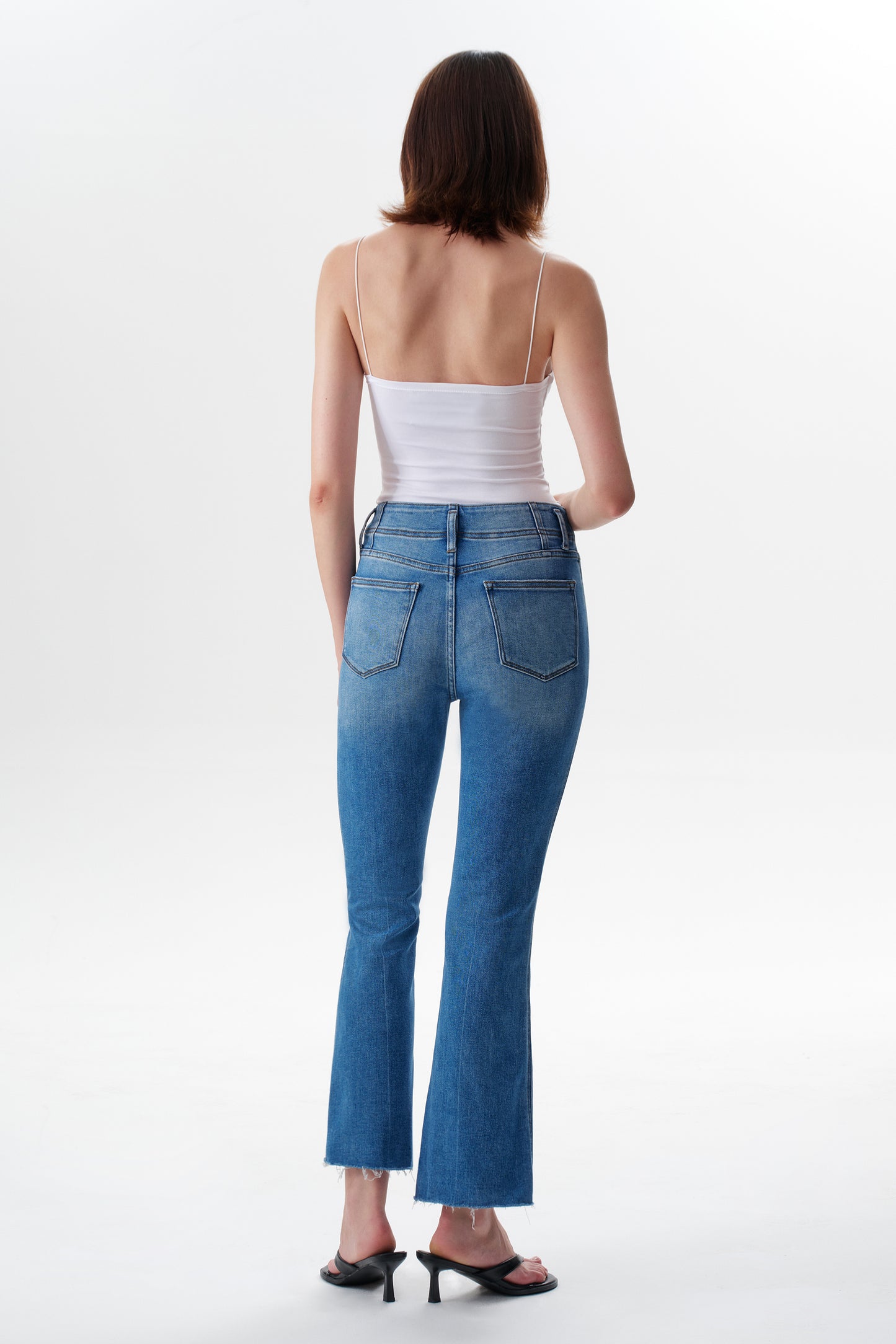 High Rise Bootcut Denim Jeans OSF1147EC