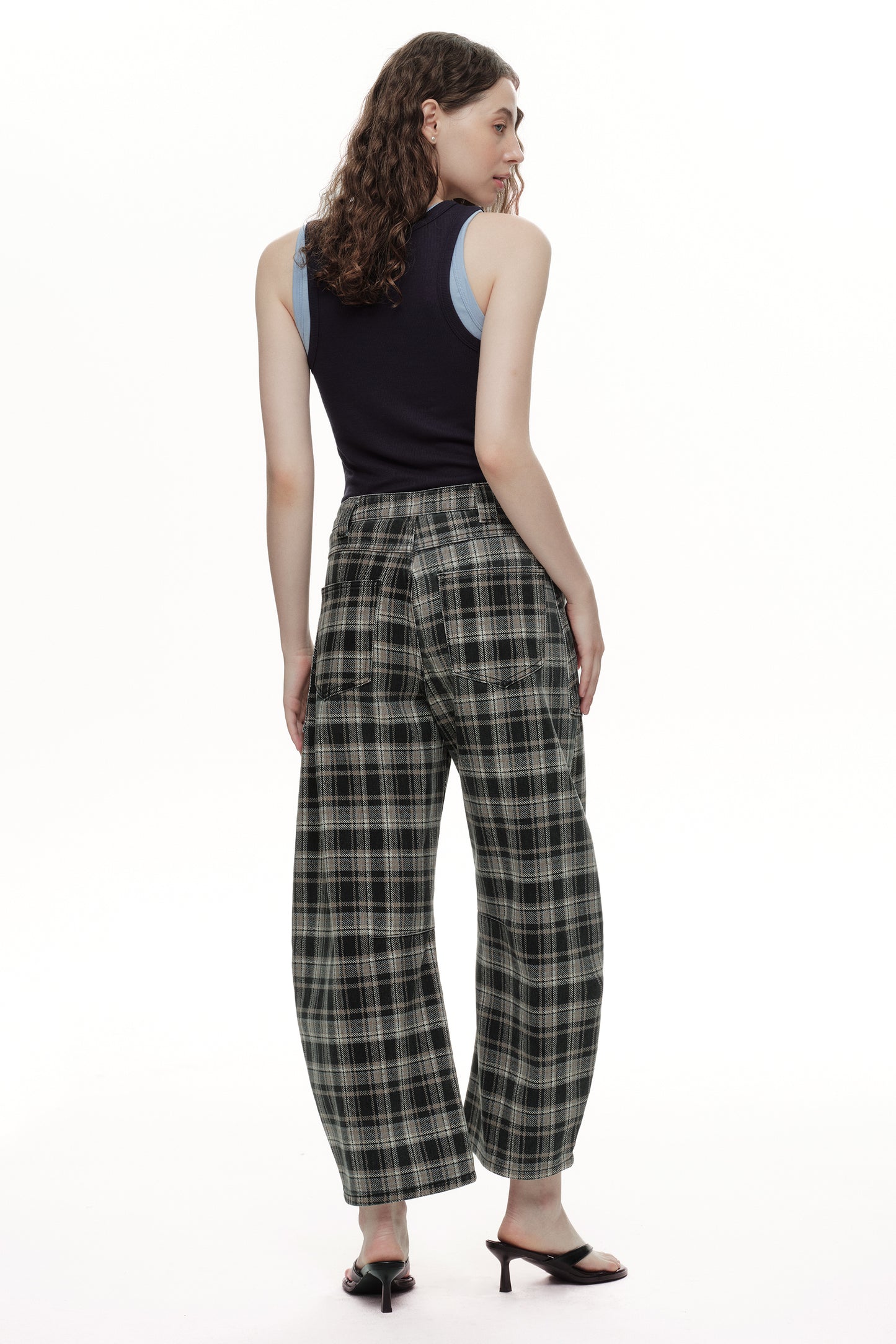 Baggy Bohemia Mid Rise Barrel Print Pants OSOX011