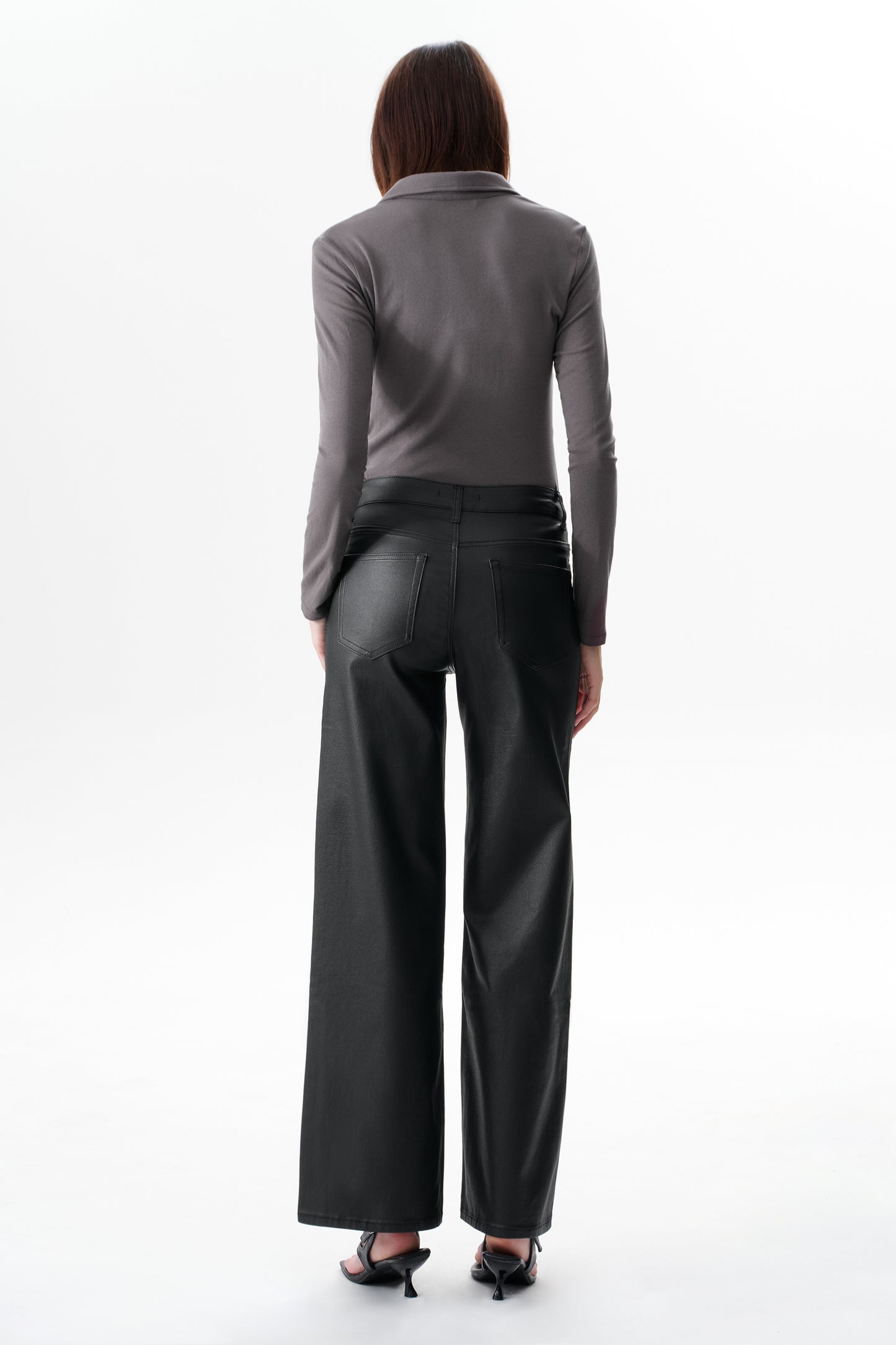 Mid Rise Wide Leg Pants OSW8097