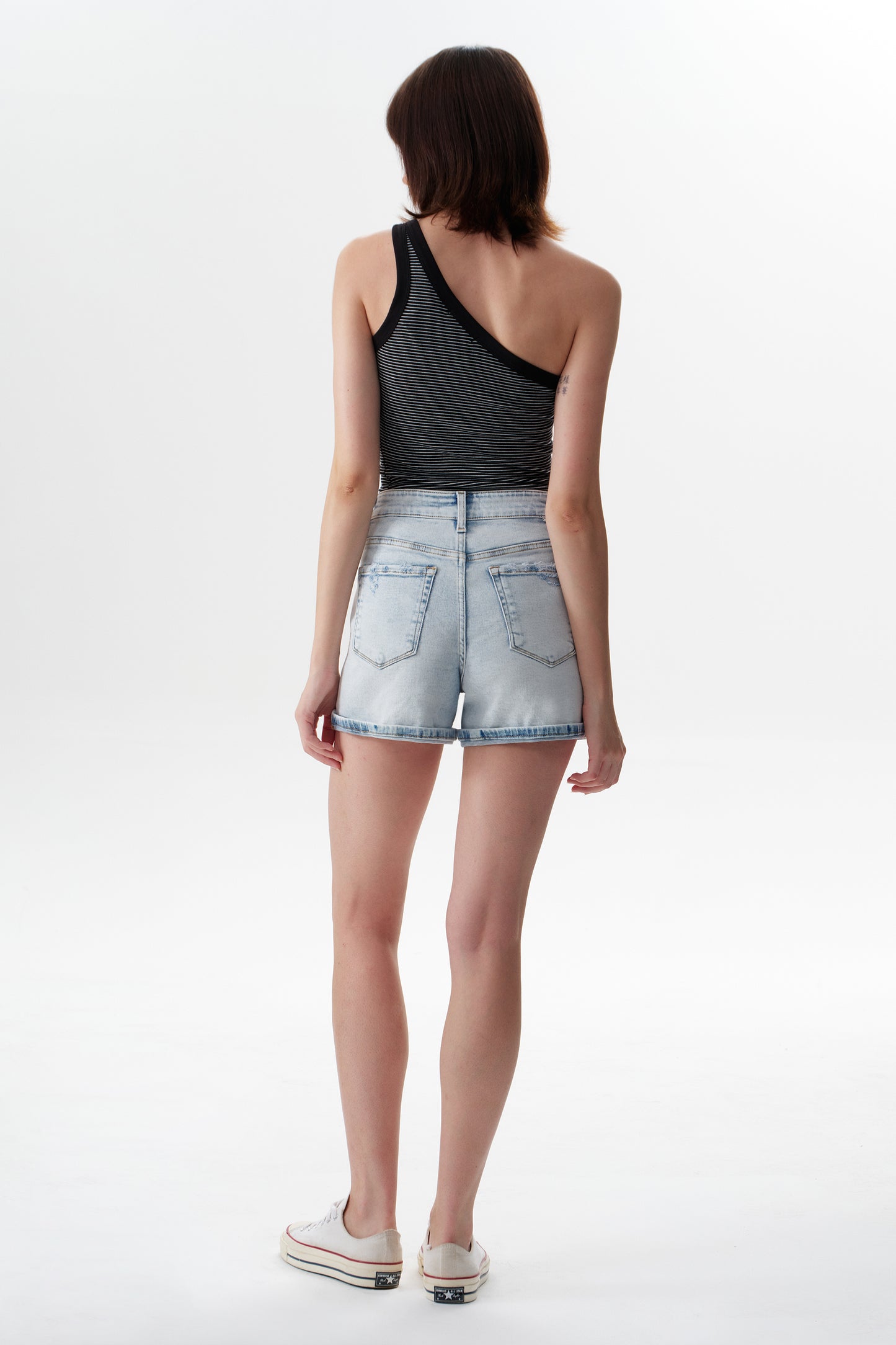 High Rise Denim Shorts OSH6018