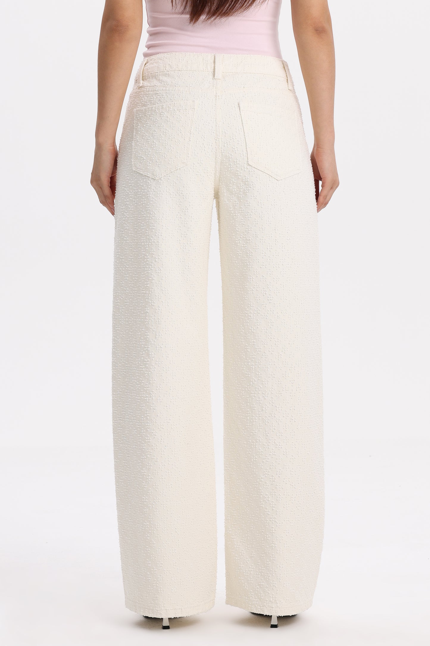 White High Waist Wide Leg Pants OSW8026