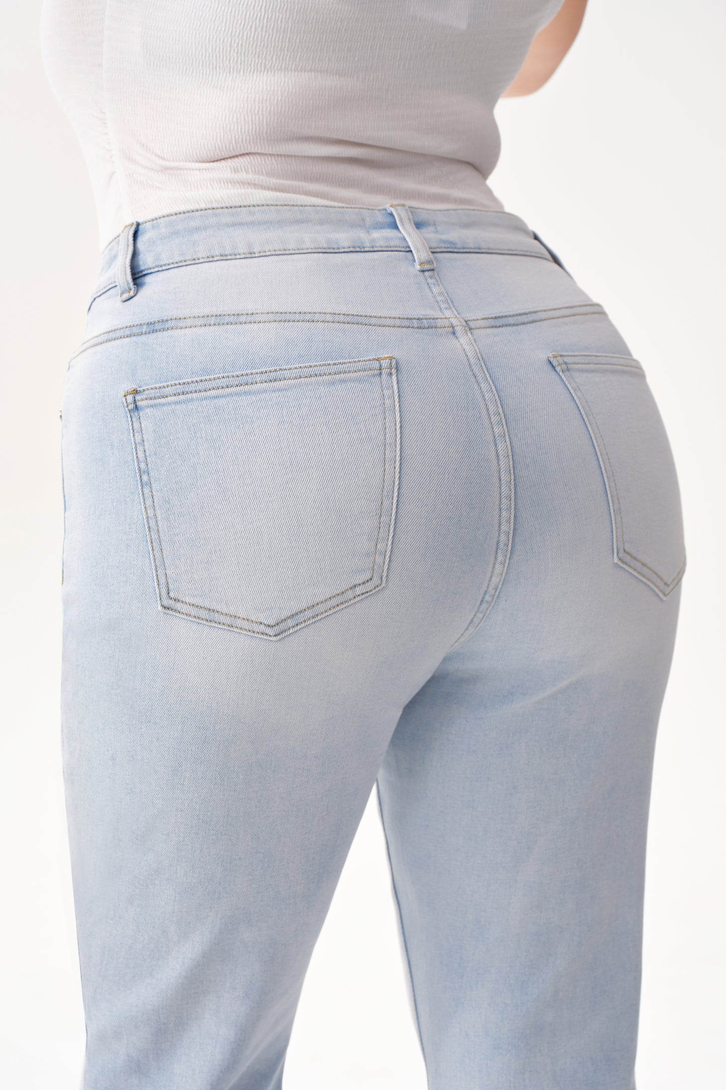 Plus Size High Rise Bootcut Denim Jeans OSF1149-P