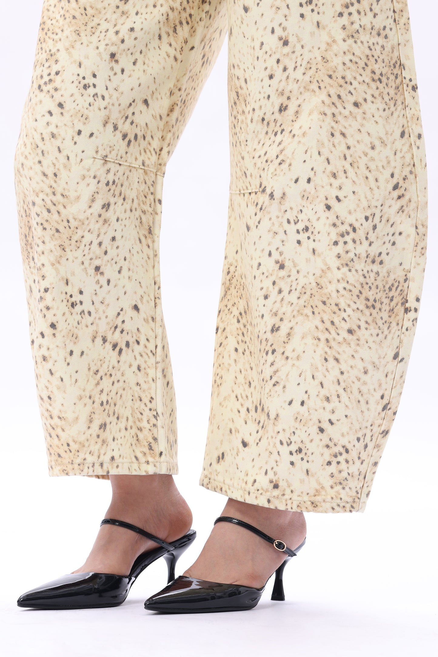 Baggy Bohemia Mid Rise Barrel Print Pants OSOX011