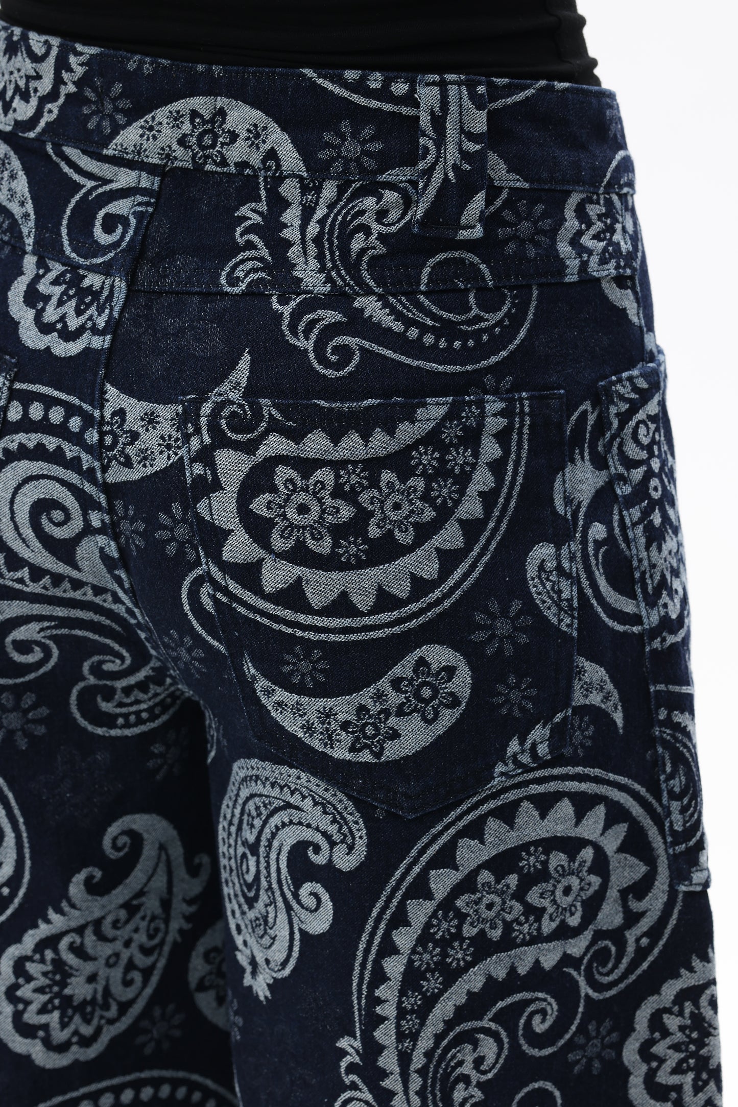 Baggy Bohemia Mid Rise Barrel Print Pants OSOX011