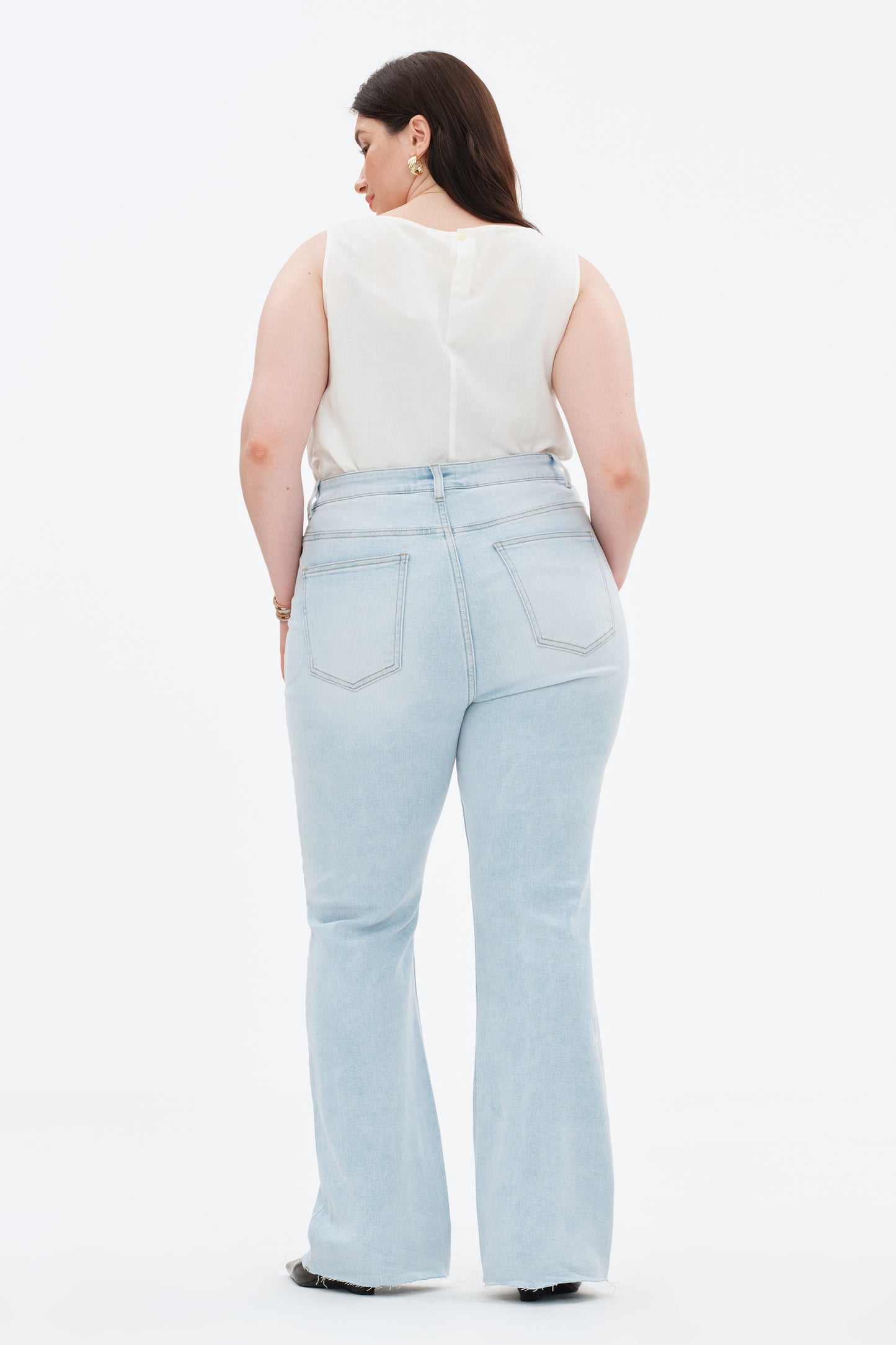 Plus Size High Rise Bootcut Denim Jeans OSF1149-P