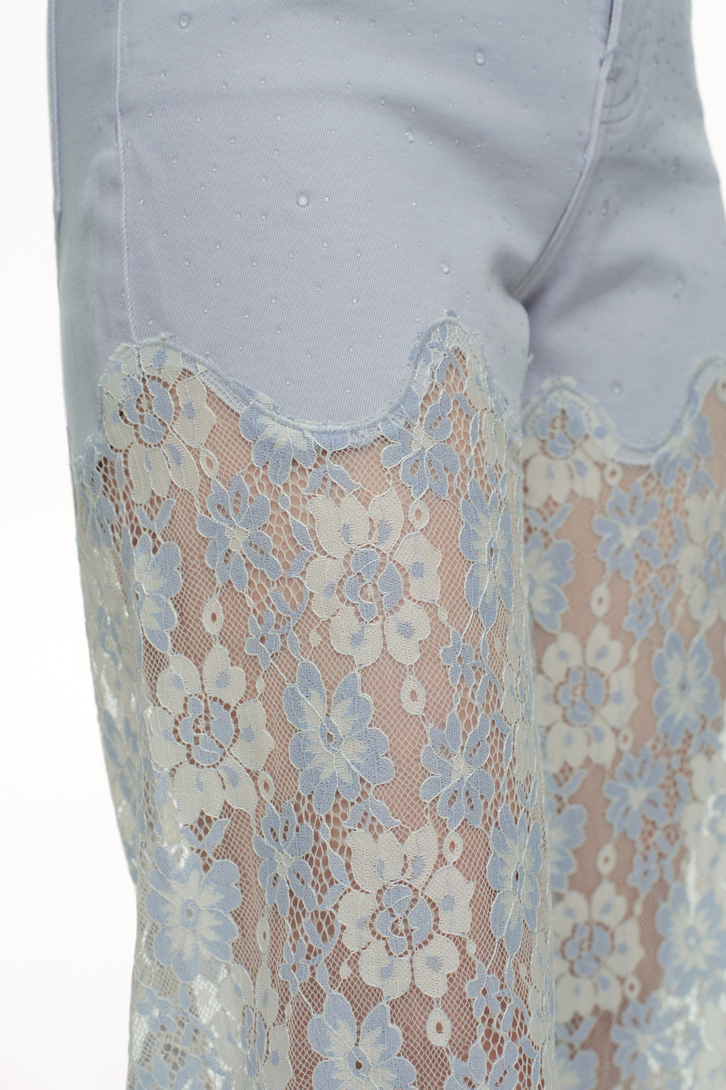 High Rise Lace Pants with Rhinestone OSW8027