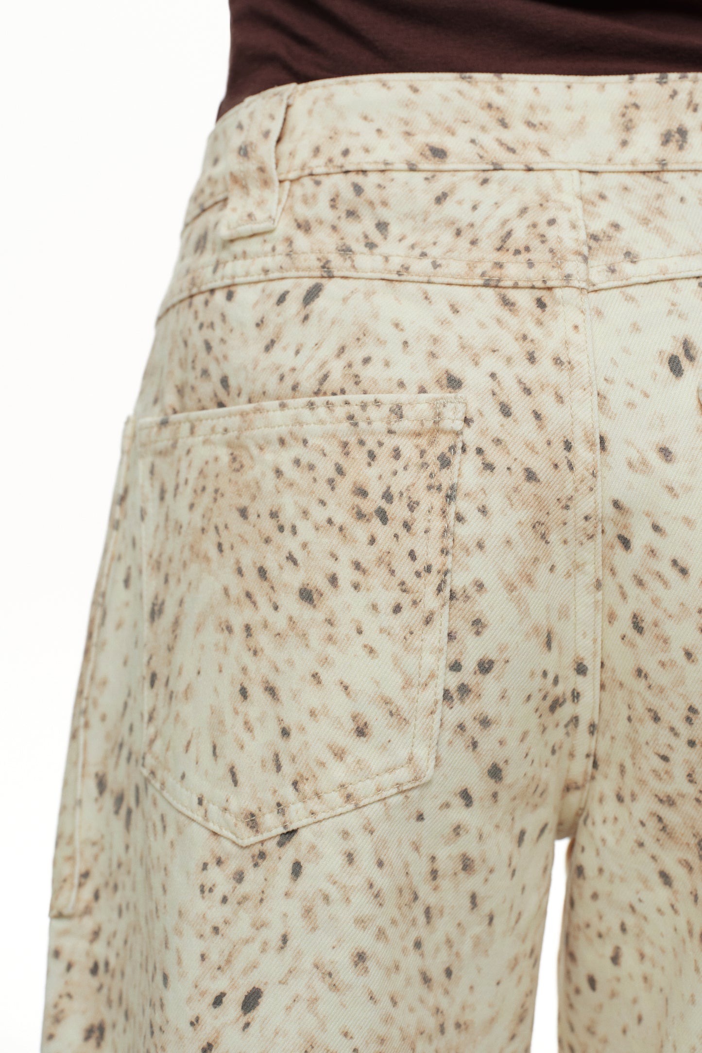 Baggy Bohemia Mid Rise Barrel Print Pants OSOX011