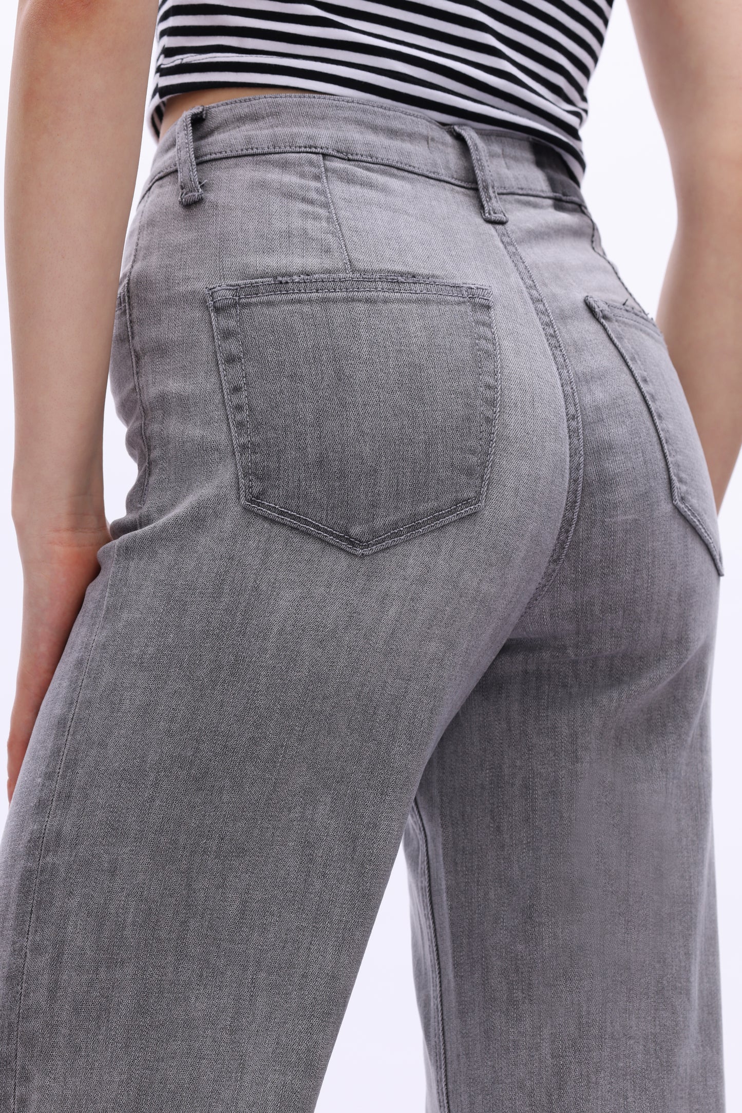 Super High Rise Retro Wide Leg Denim Jeans OSW8101