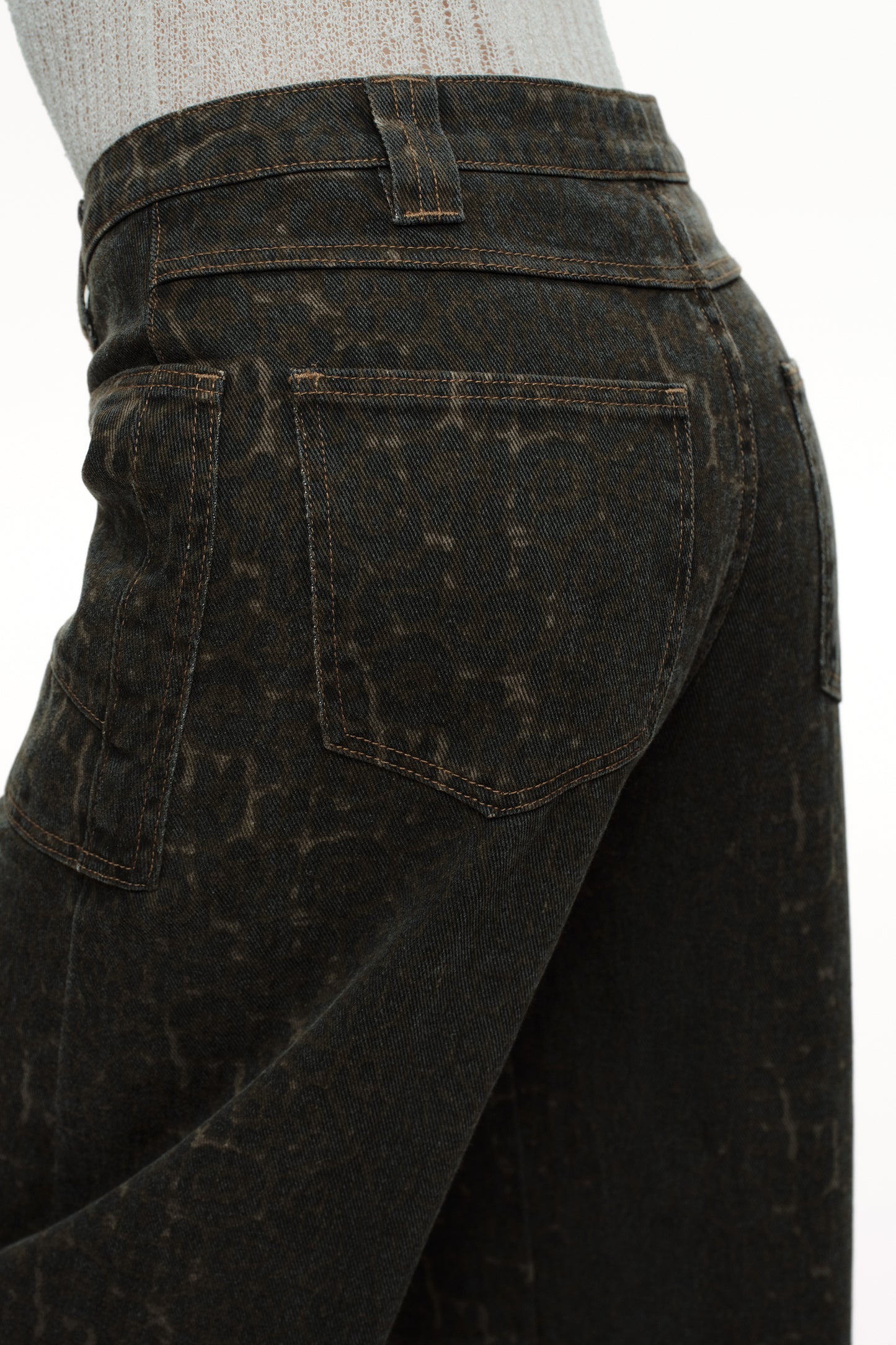 Baggy Bohemia Mid Rise Barrel Print Pants OSOX011