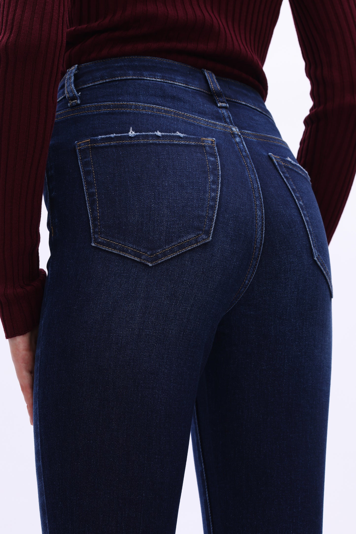 Flattering High Rise Bootcut Flare Denim Jeans OSF1137